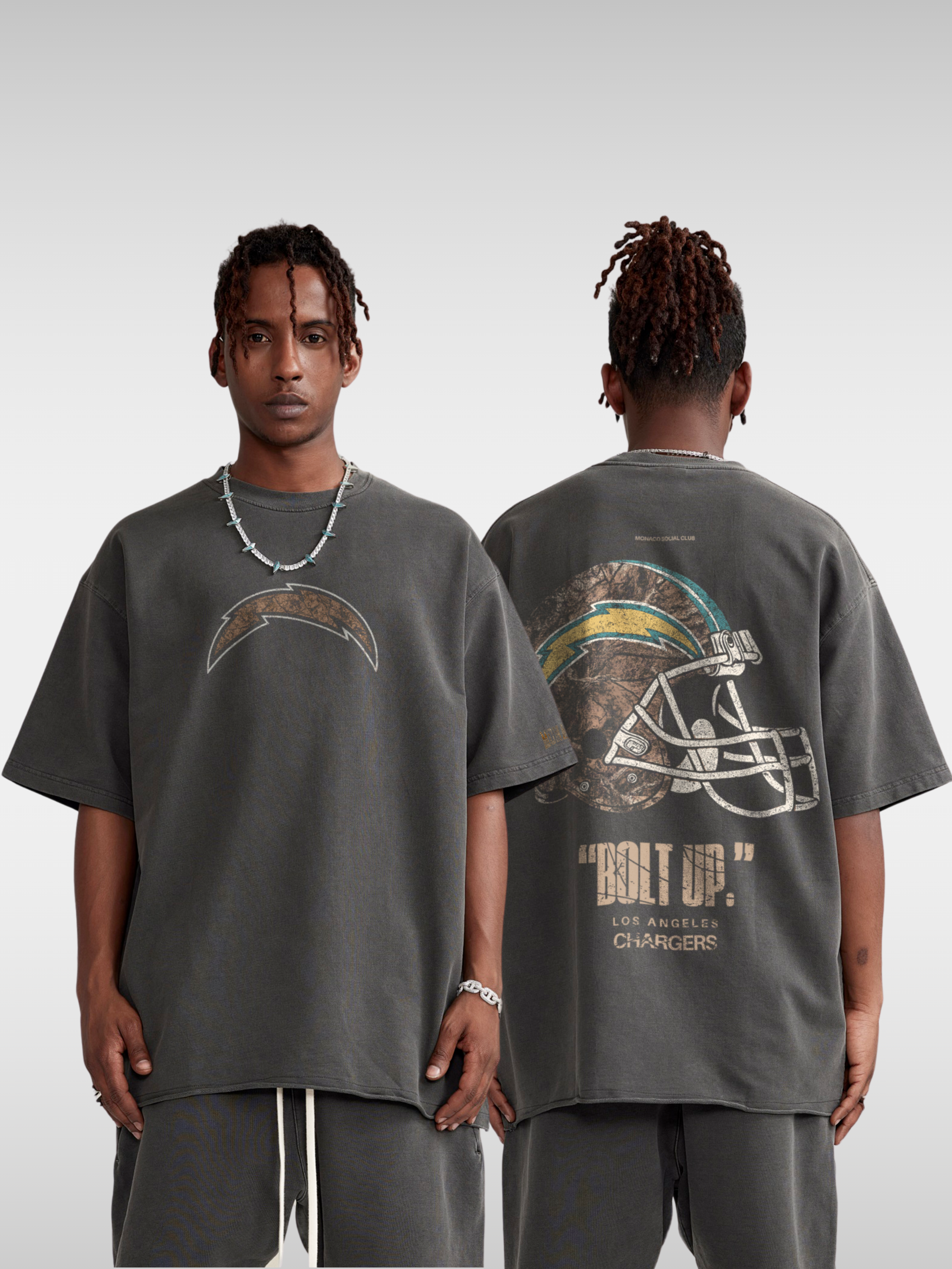CHARGERS REALTREE FOOTBALL TEE