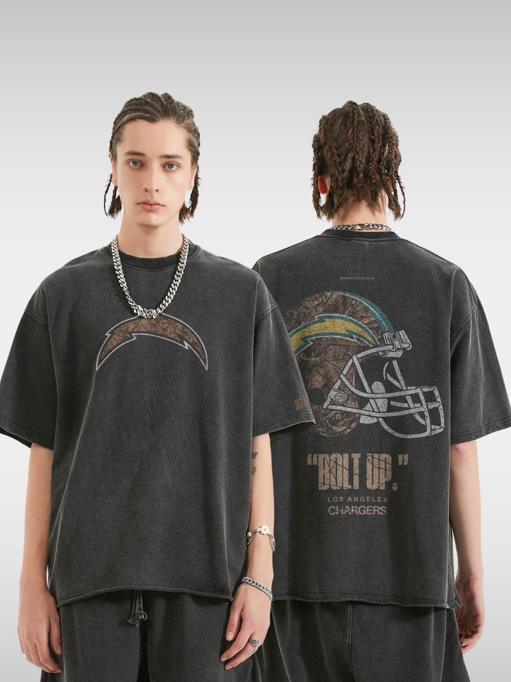CHARGERS REALTREE FOOTBALL TEE
