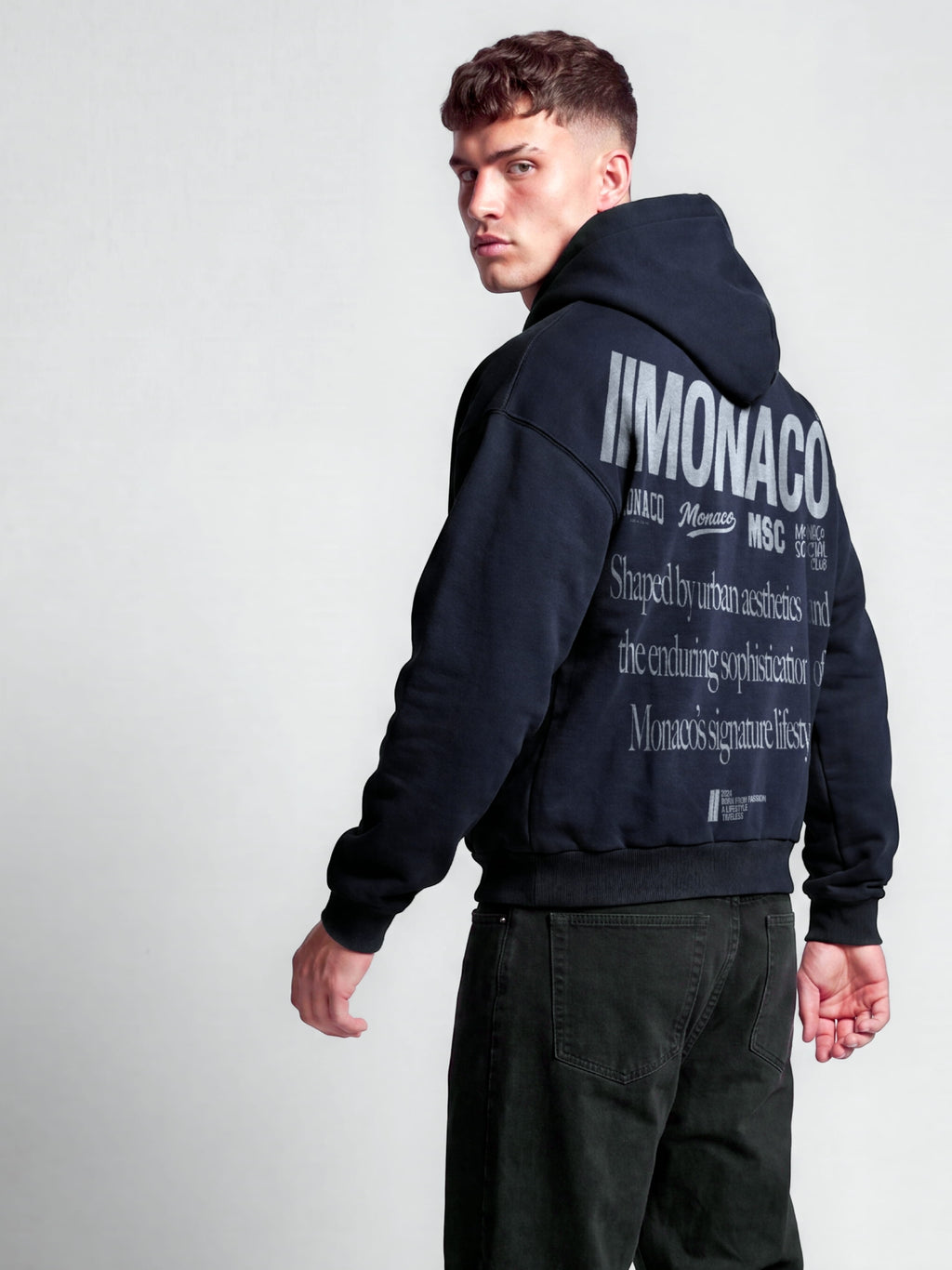 MONACO AESTHETIC HOODIE - NAVY