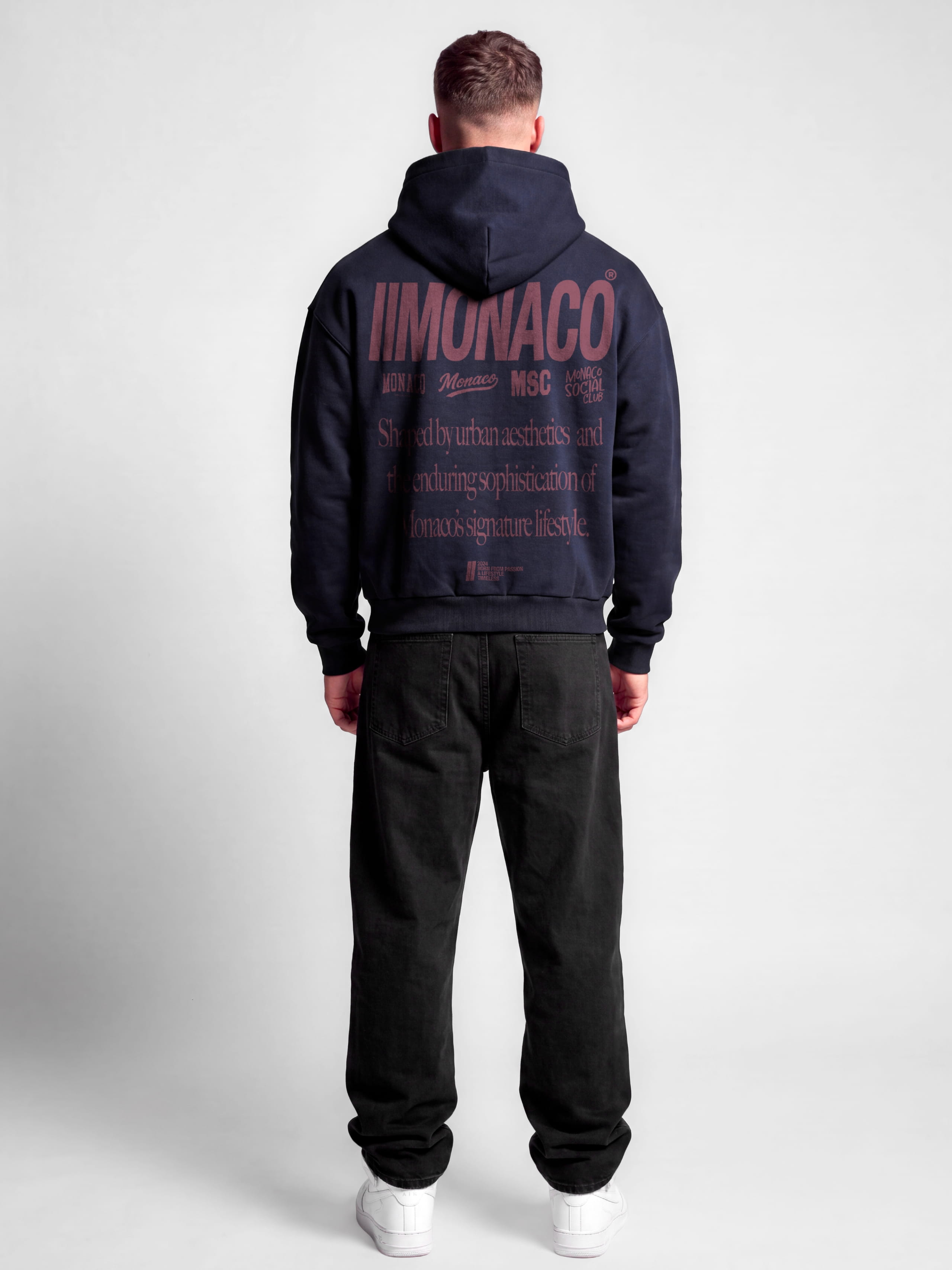 MONACO AESTHETIC HOODIE - NAVY