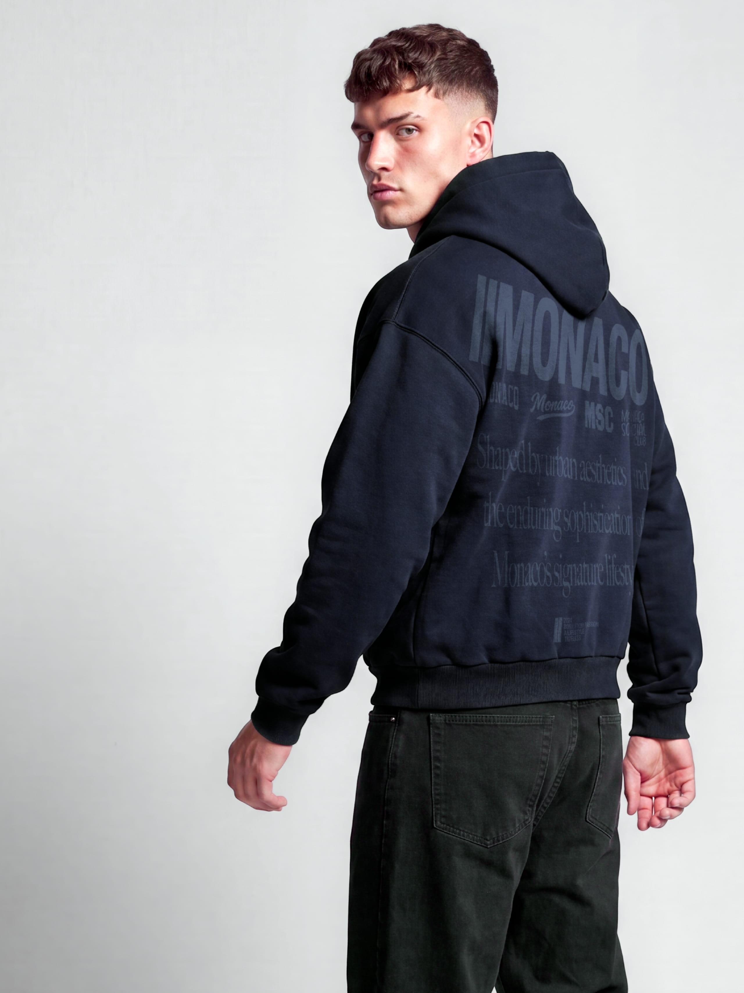 MONACO AESTHETIC HOODIE - NAVY