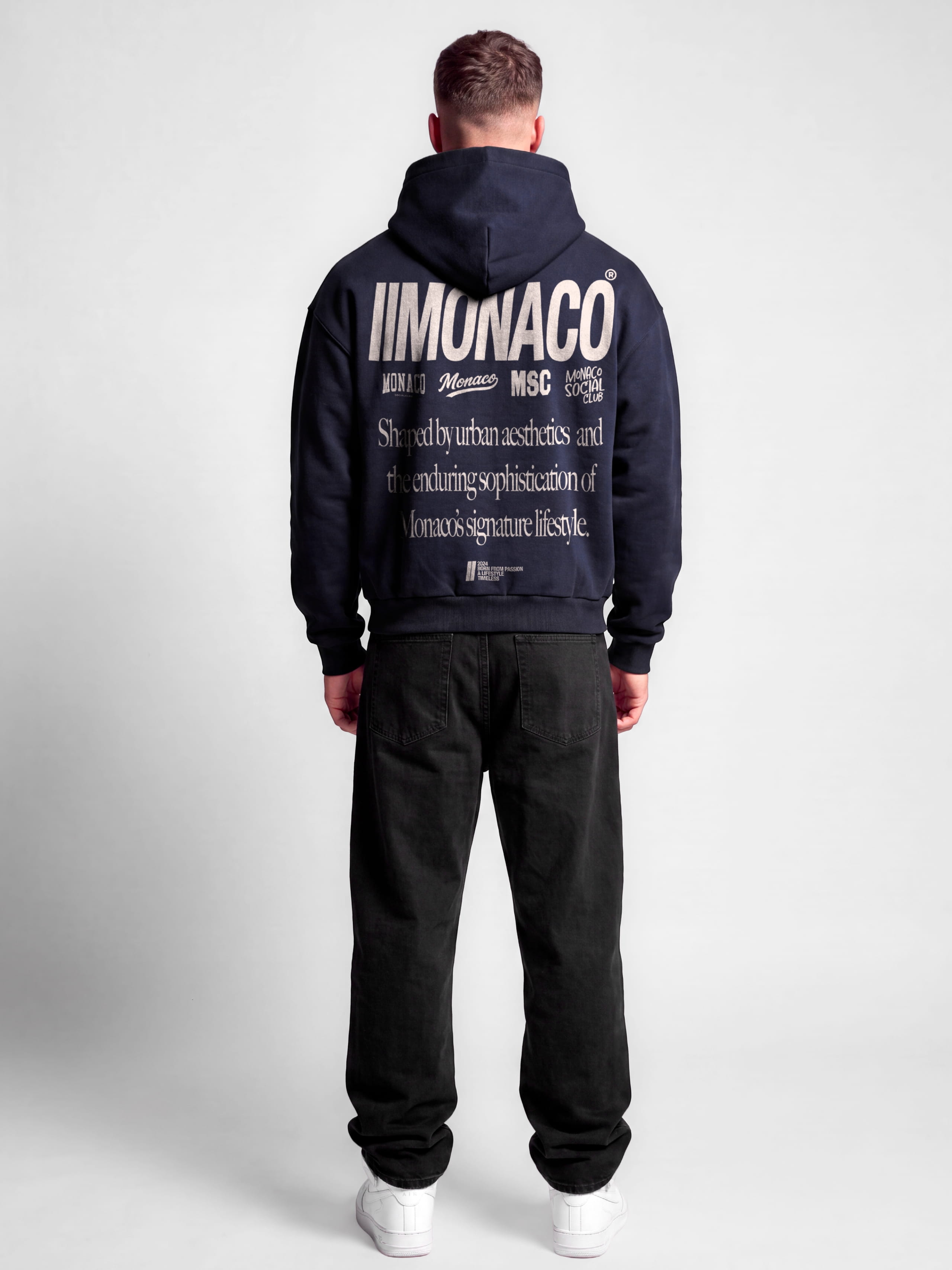 MONACO AESTHETIC HOODIE - NAVY