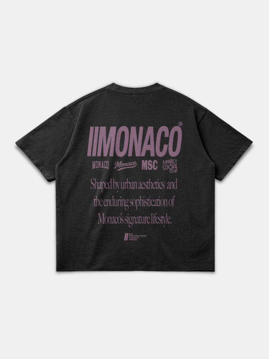 MONACO AESTHETIC TEE - FADED BLACK