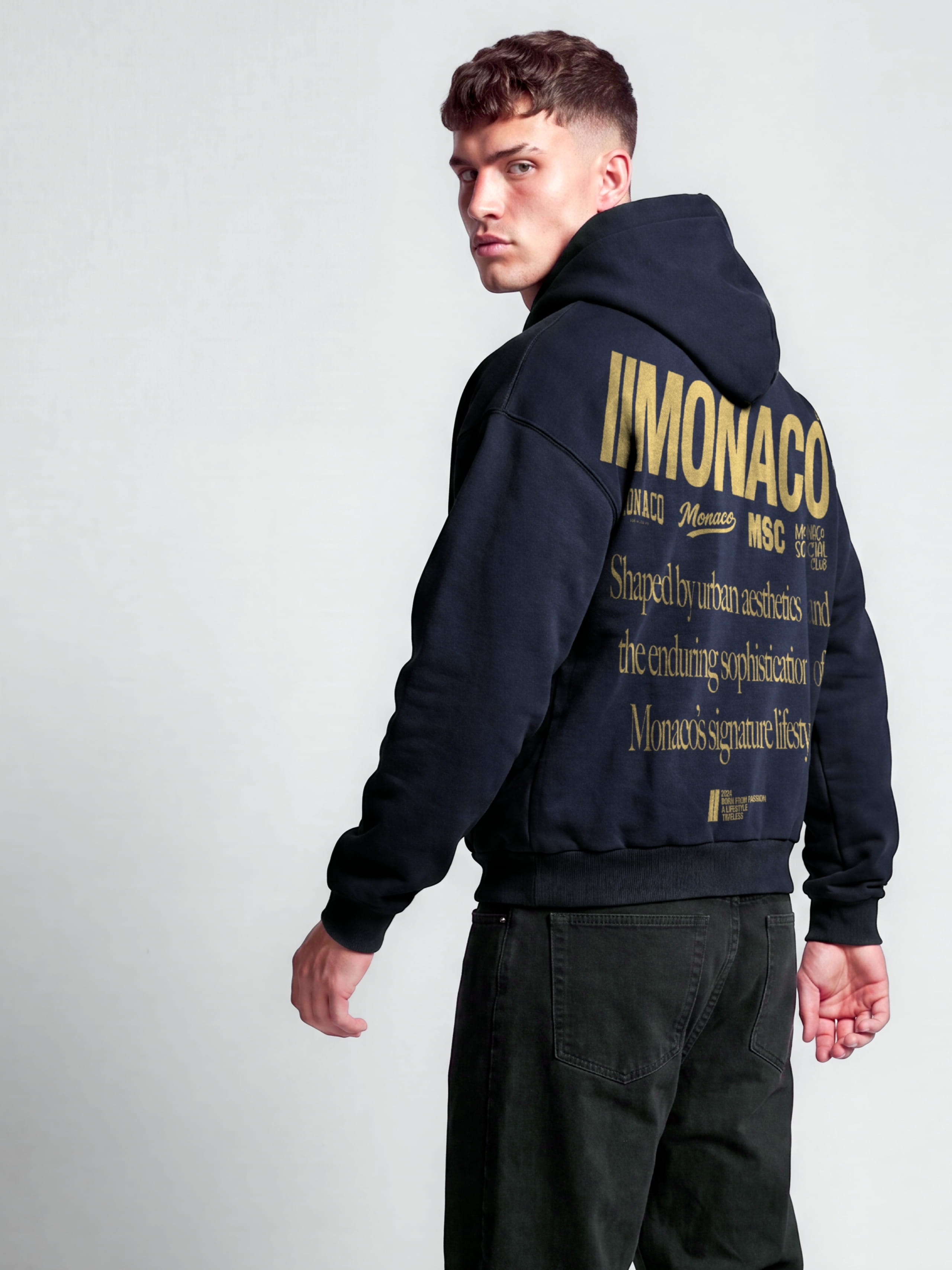 MONACO AESTHETIC HOODIE - NAVY