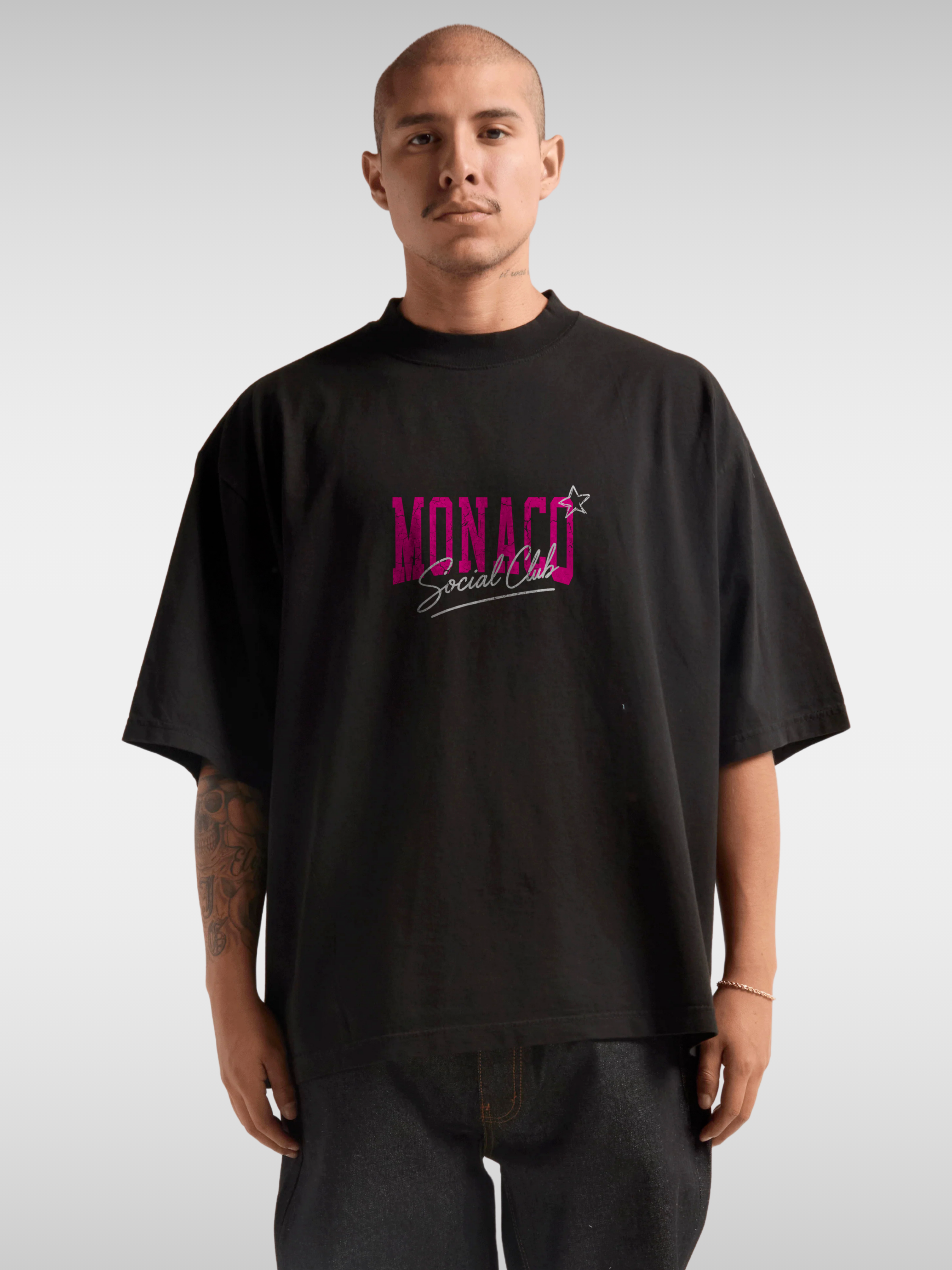 MONACO SIGNATURE PINK STARS TEE - GEN2