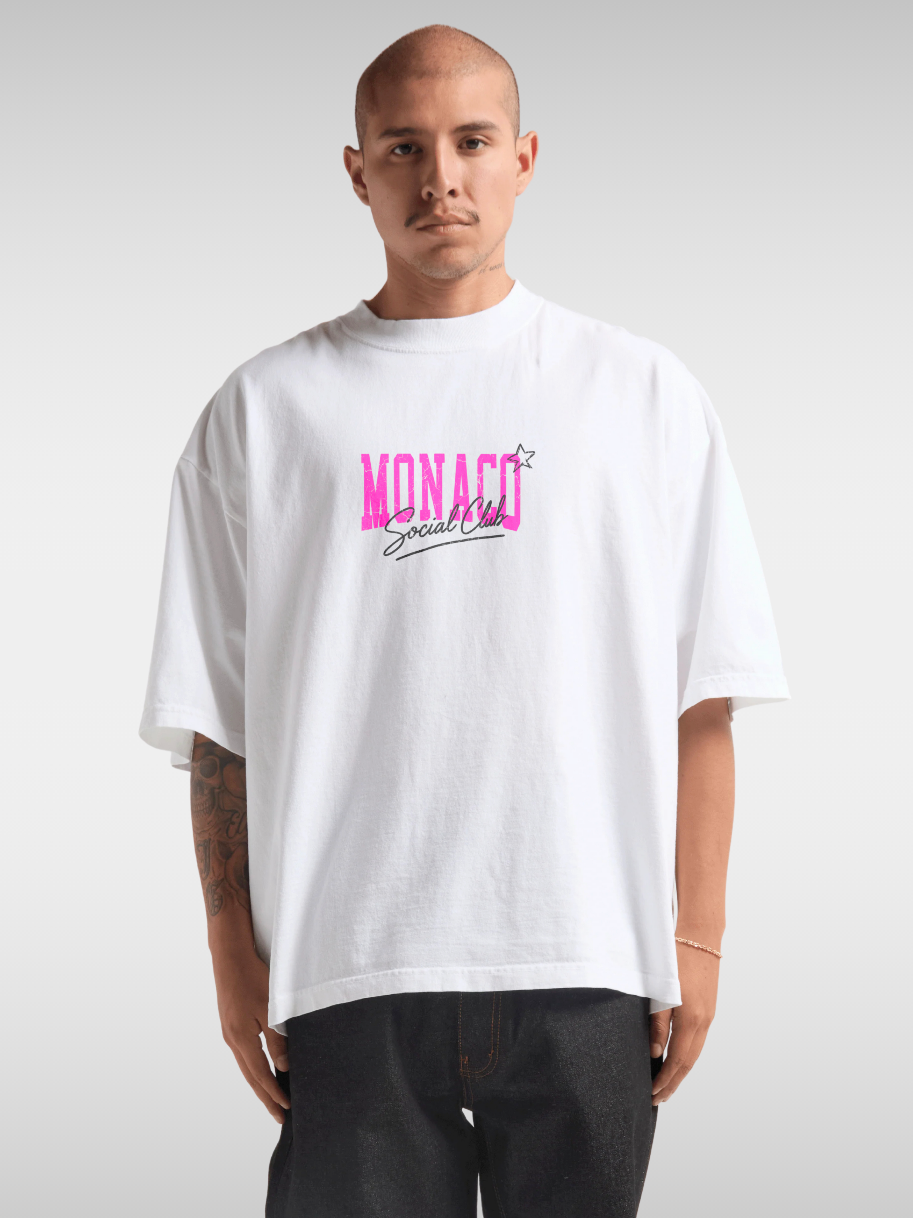 MONACO SIGNATURE PINK STARS TEE - GEN2