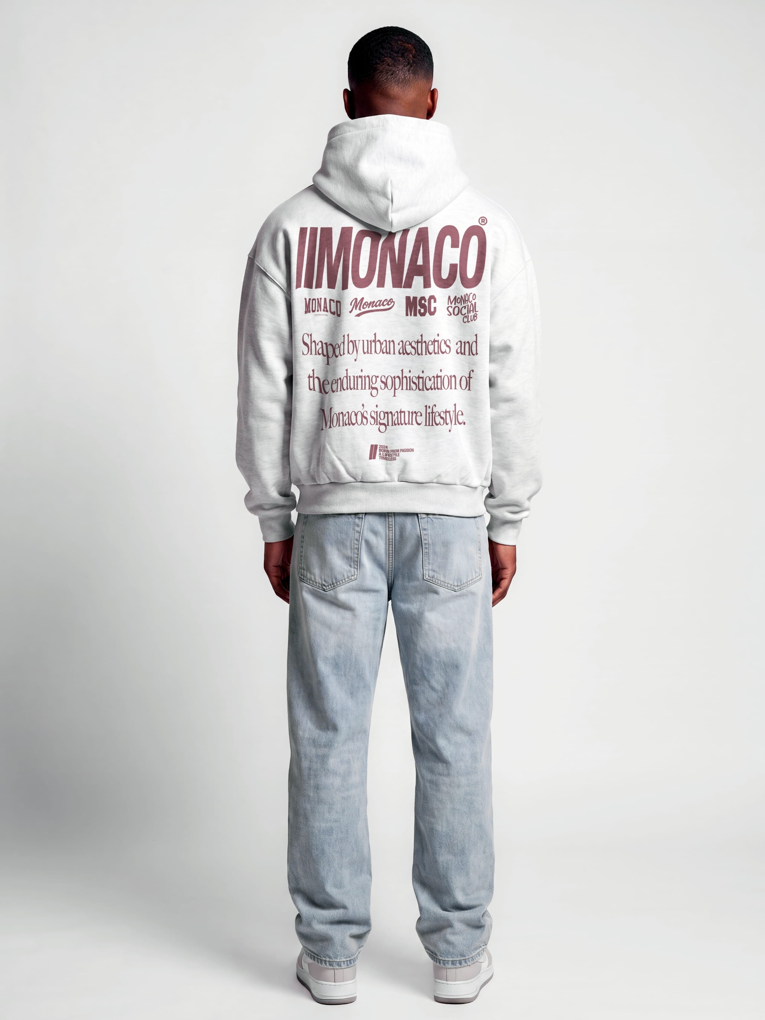 MONACO AESTHETIC HOODIE - HEATHER GRAY