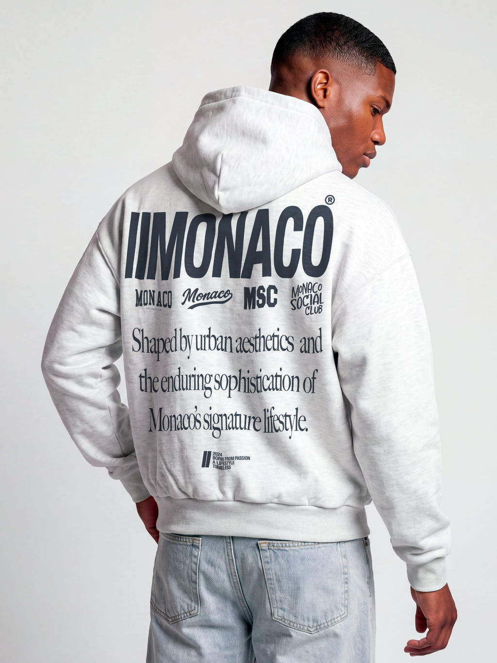 MONACO AESTHETIC HOODIE - HEATHER GRAY