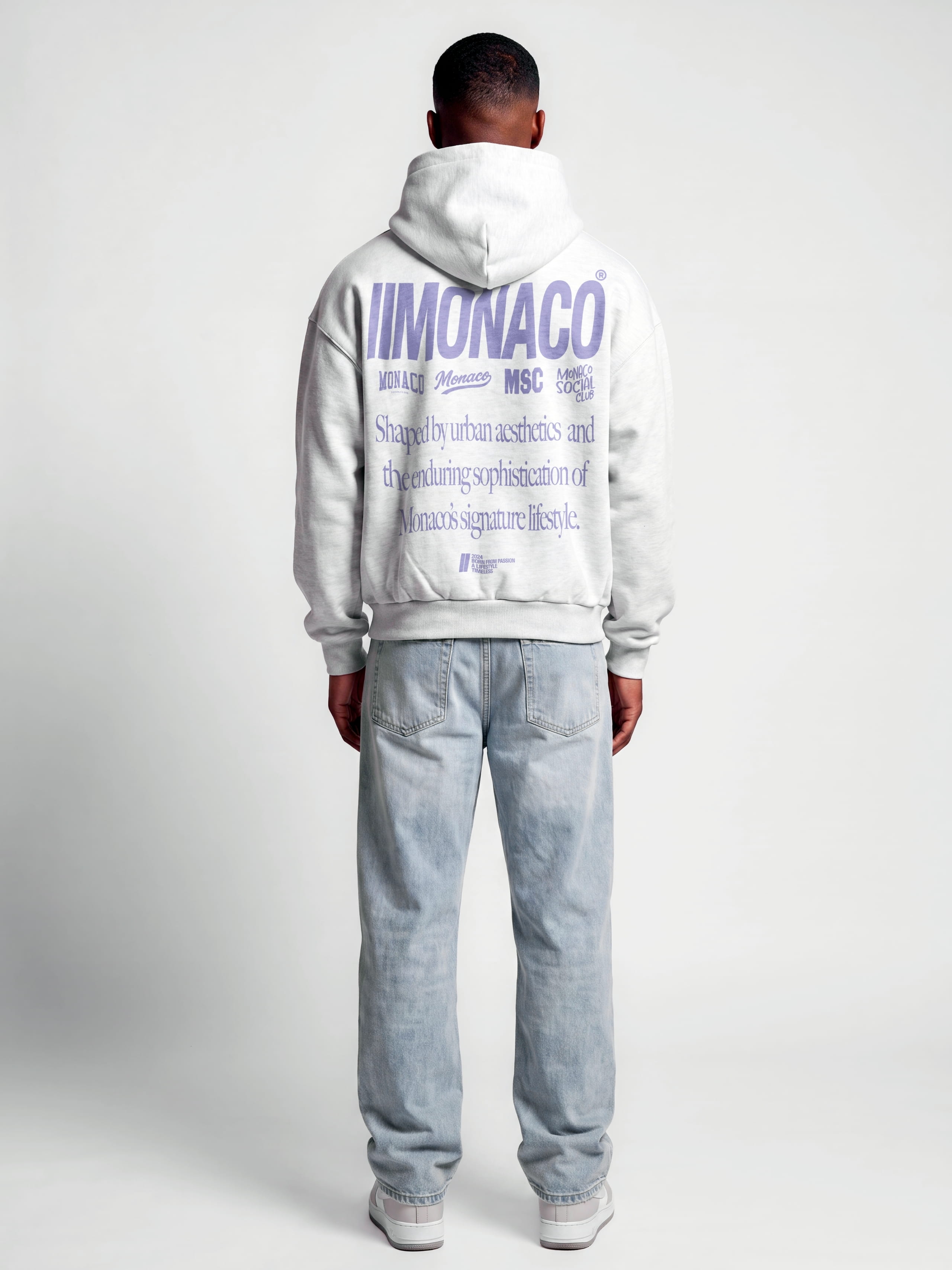 MONACO AESTHETIC HOODIE - HEATHER GRAY