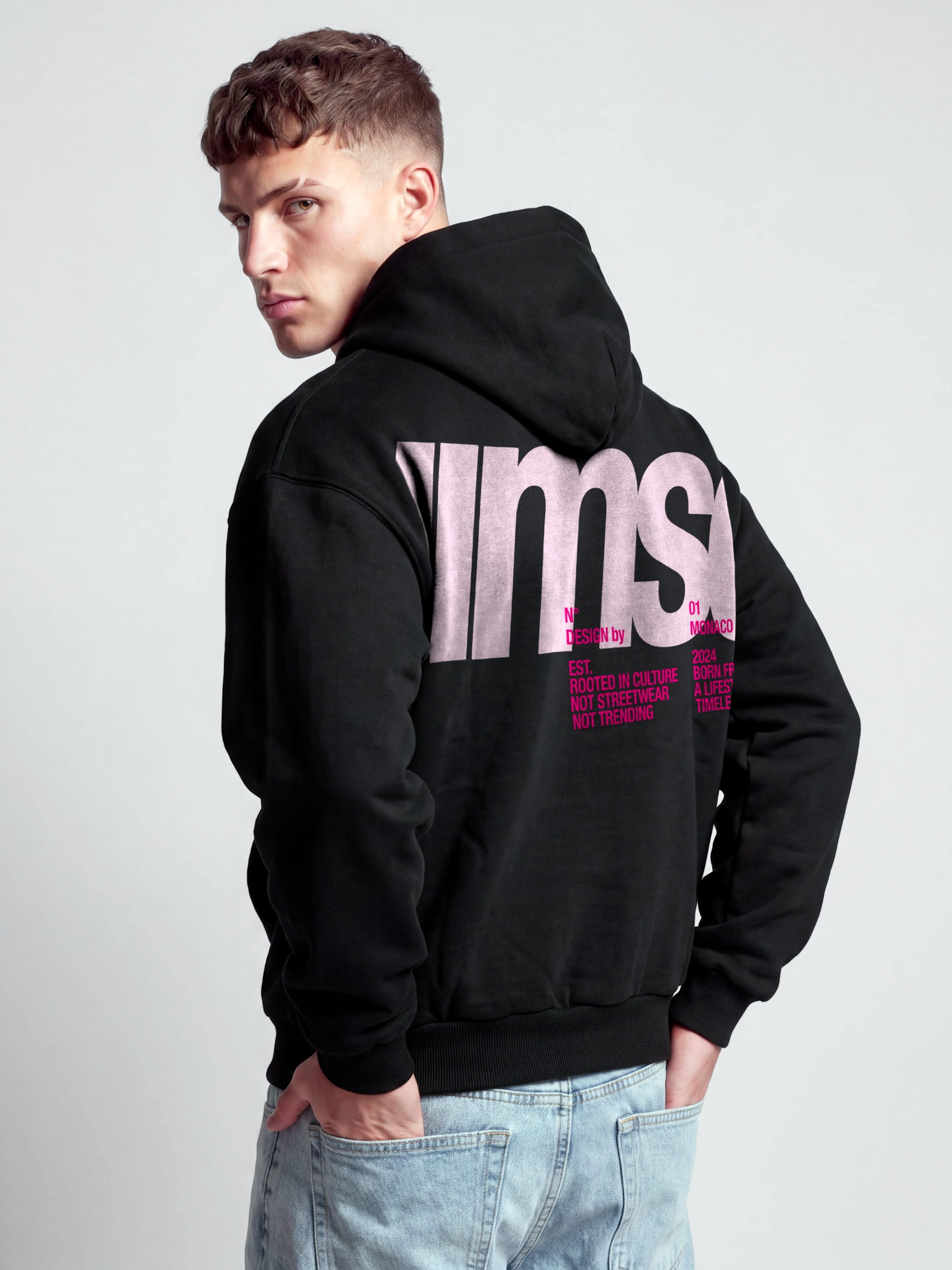 MONACO MSC HOODIE - BLACK