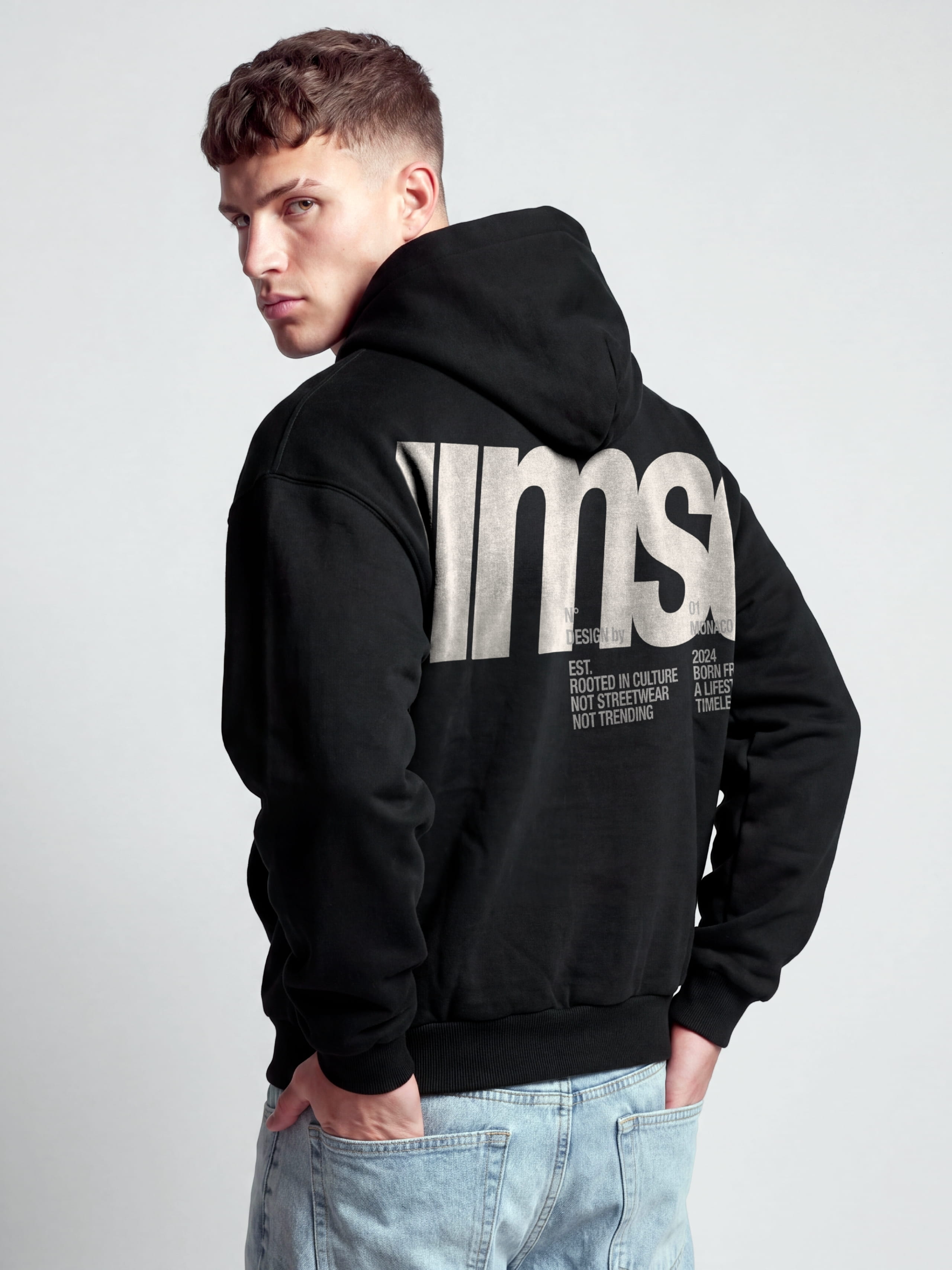 MONACO MSC HOODIE - BLACK