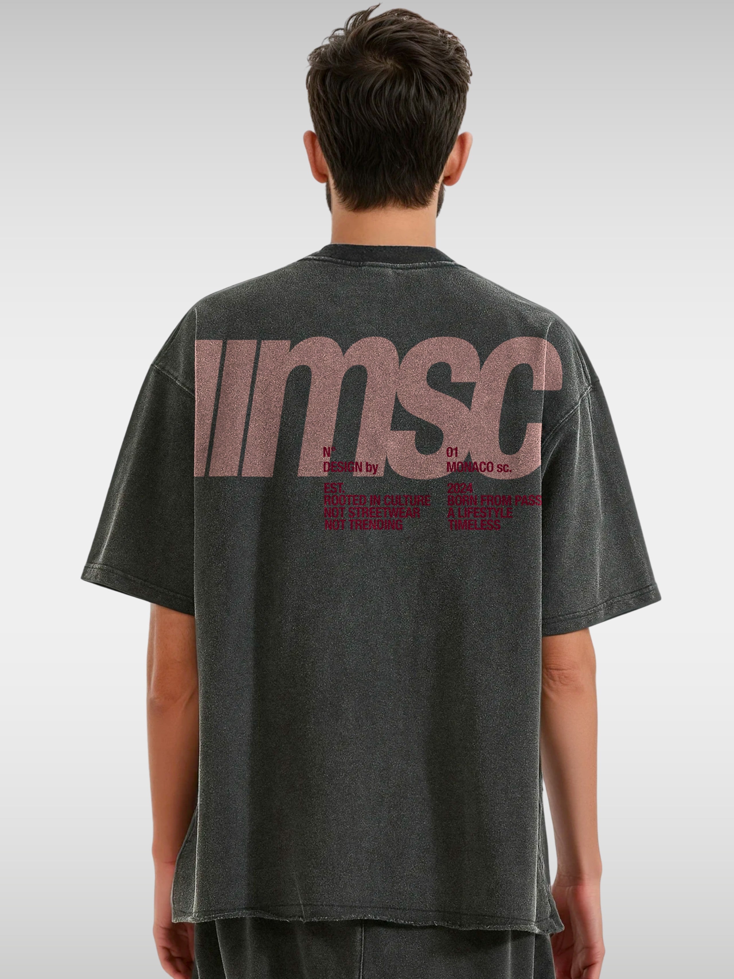 MSC LABEL TEE - FADED BLACK