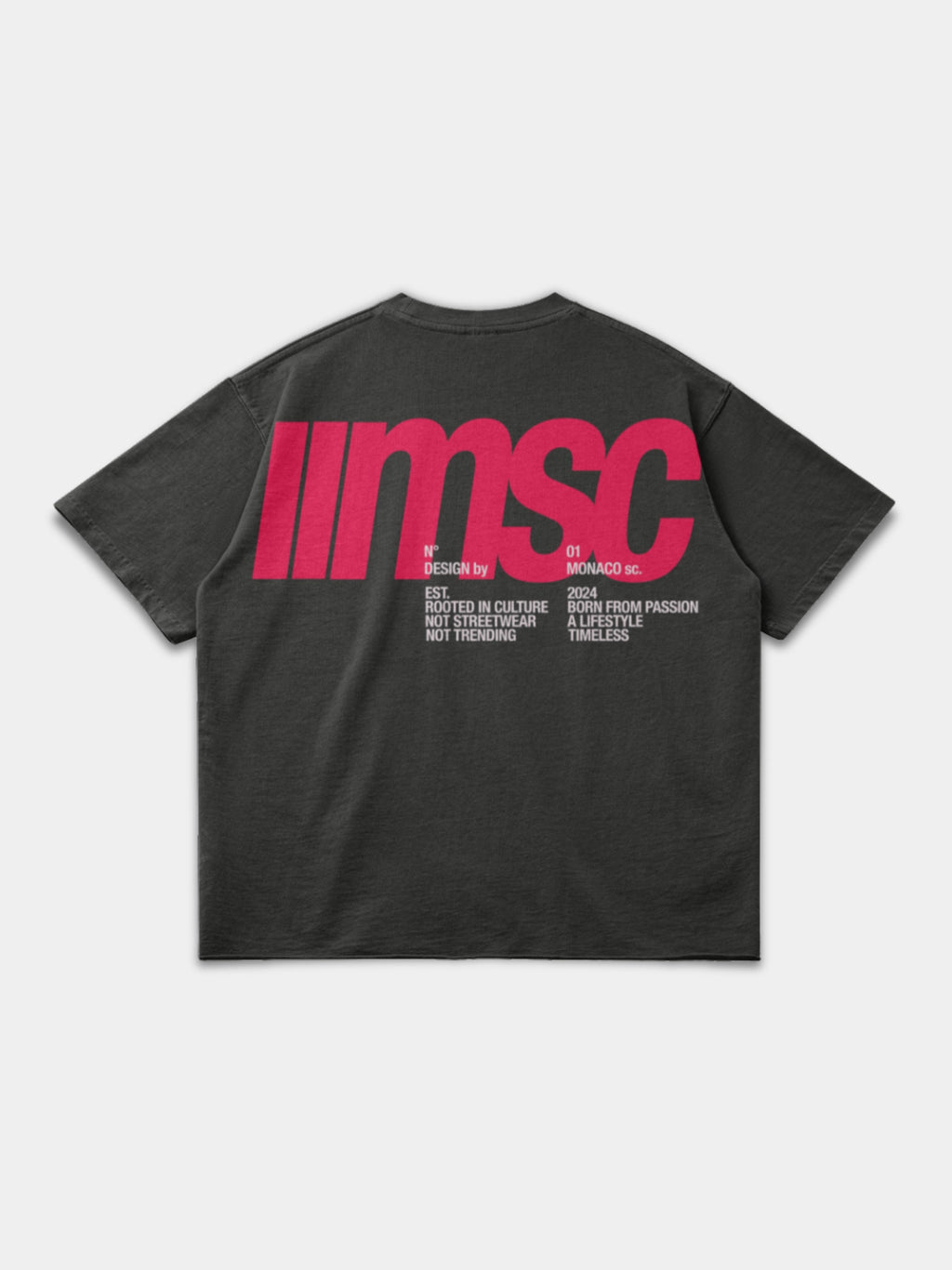 MSC LABEL TEE - DARK GRAY