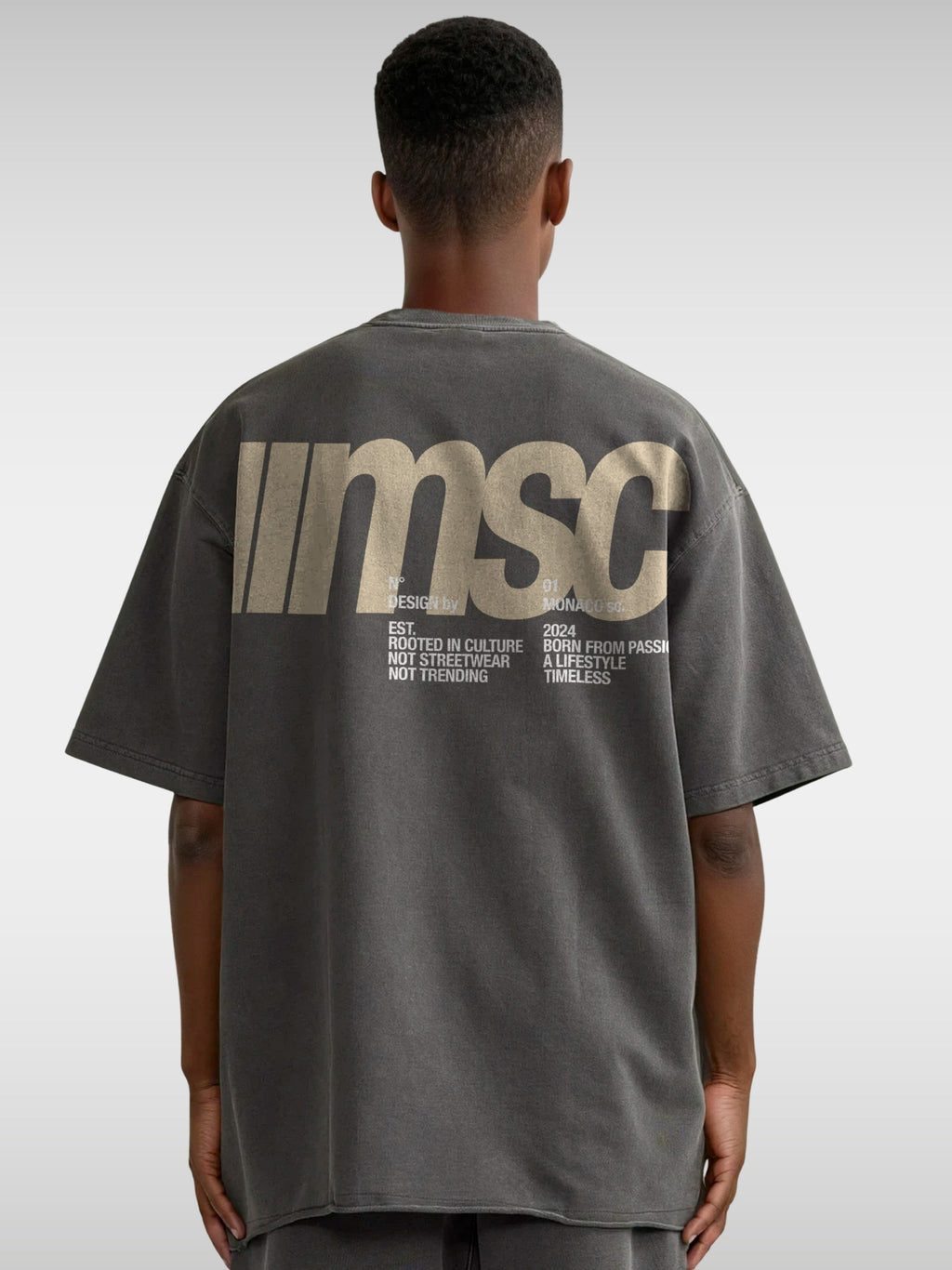 MSC LABEL TEE - DARK GRAY