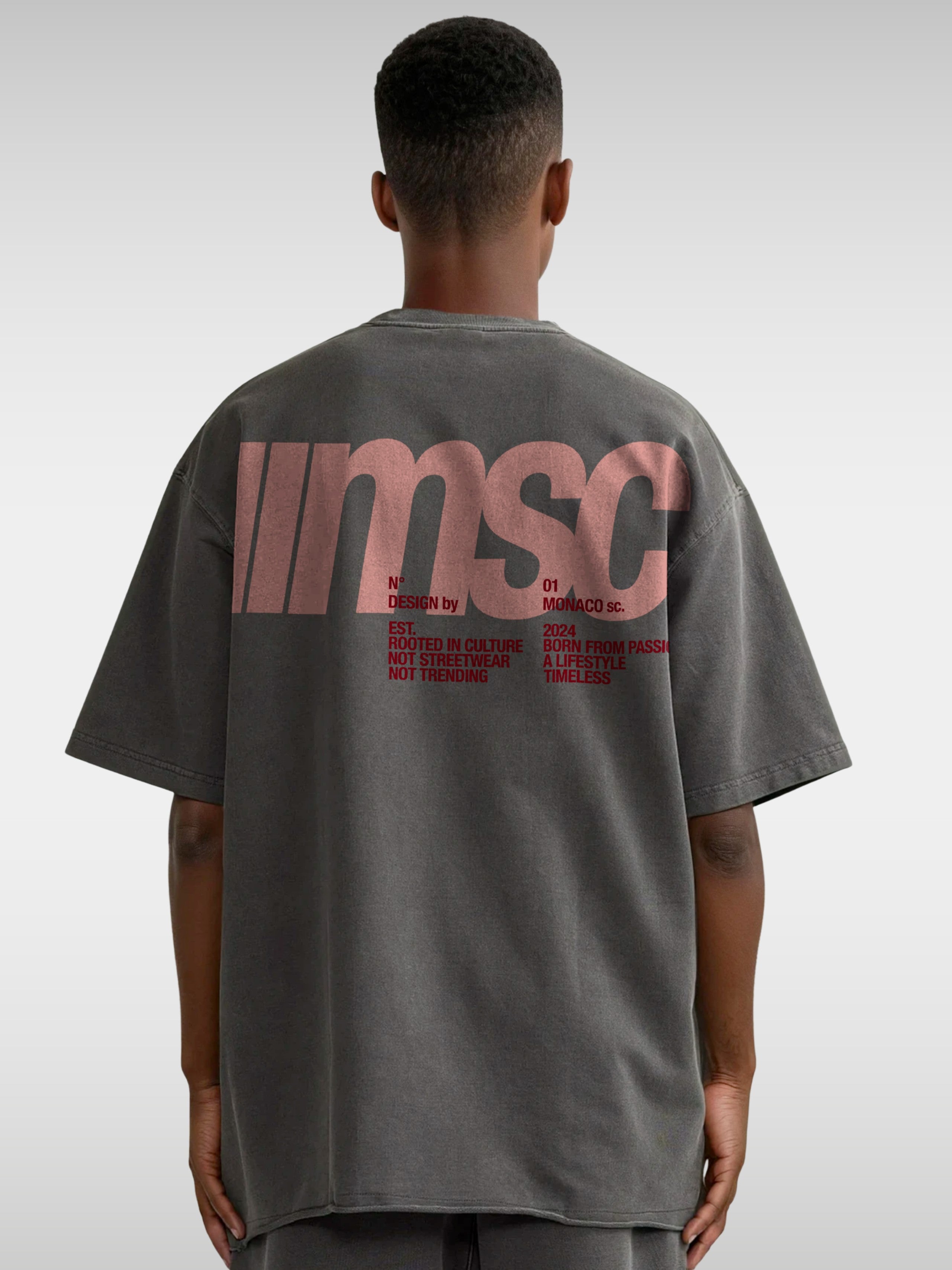 MSC LABEL TEE - DARK GRAY