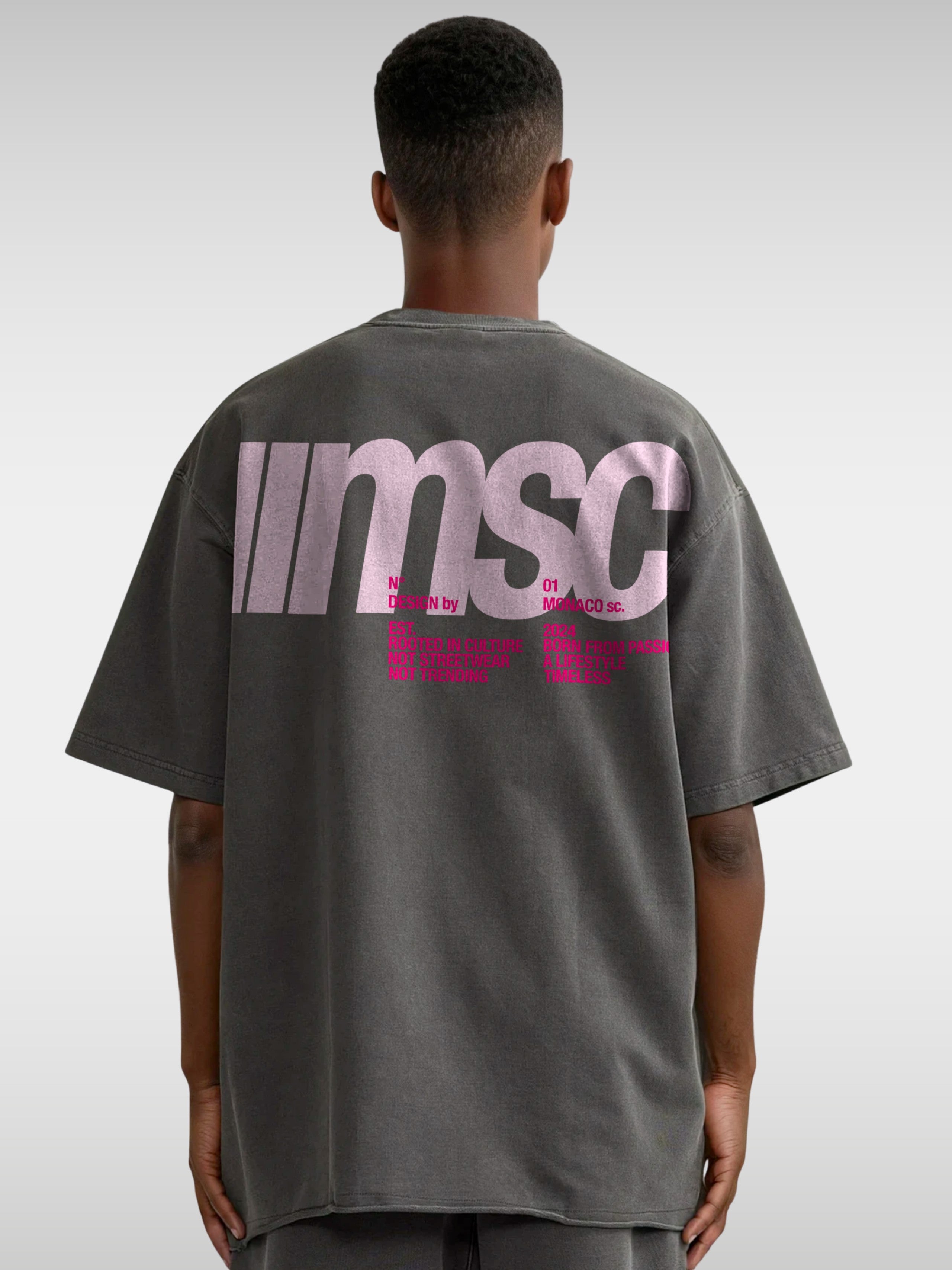 MSC LABEL TEE - DARK GRAY