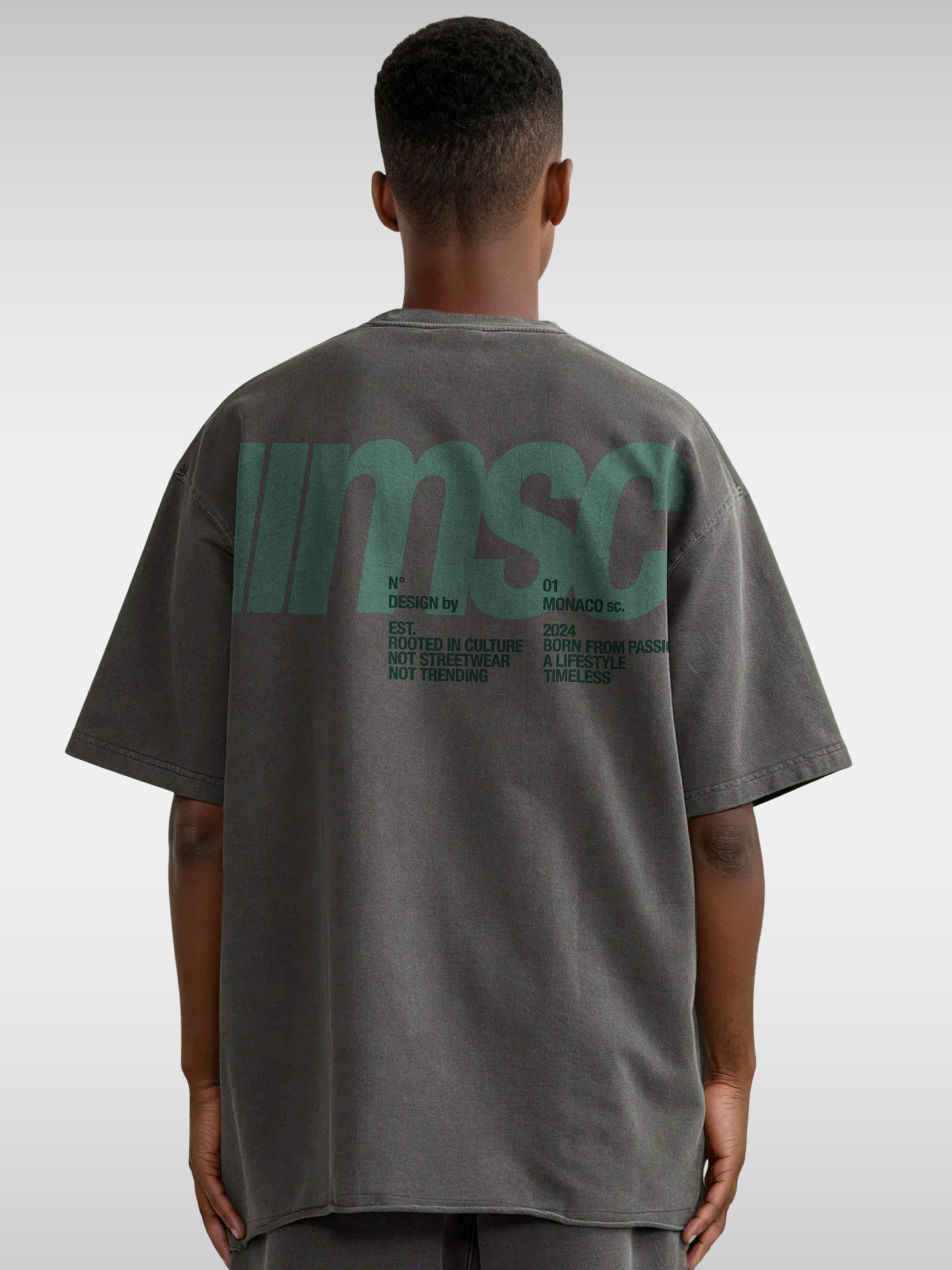 MSC LABEL TEE - DARK GRAY