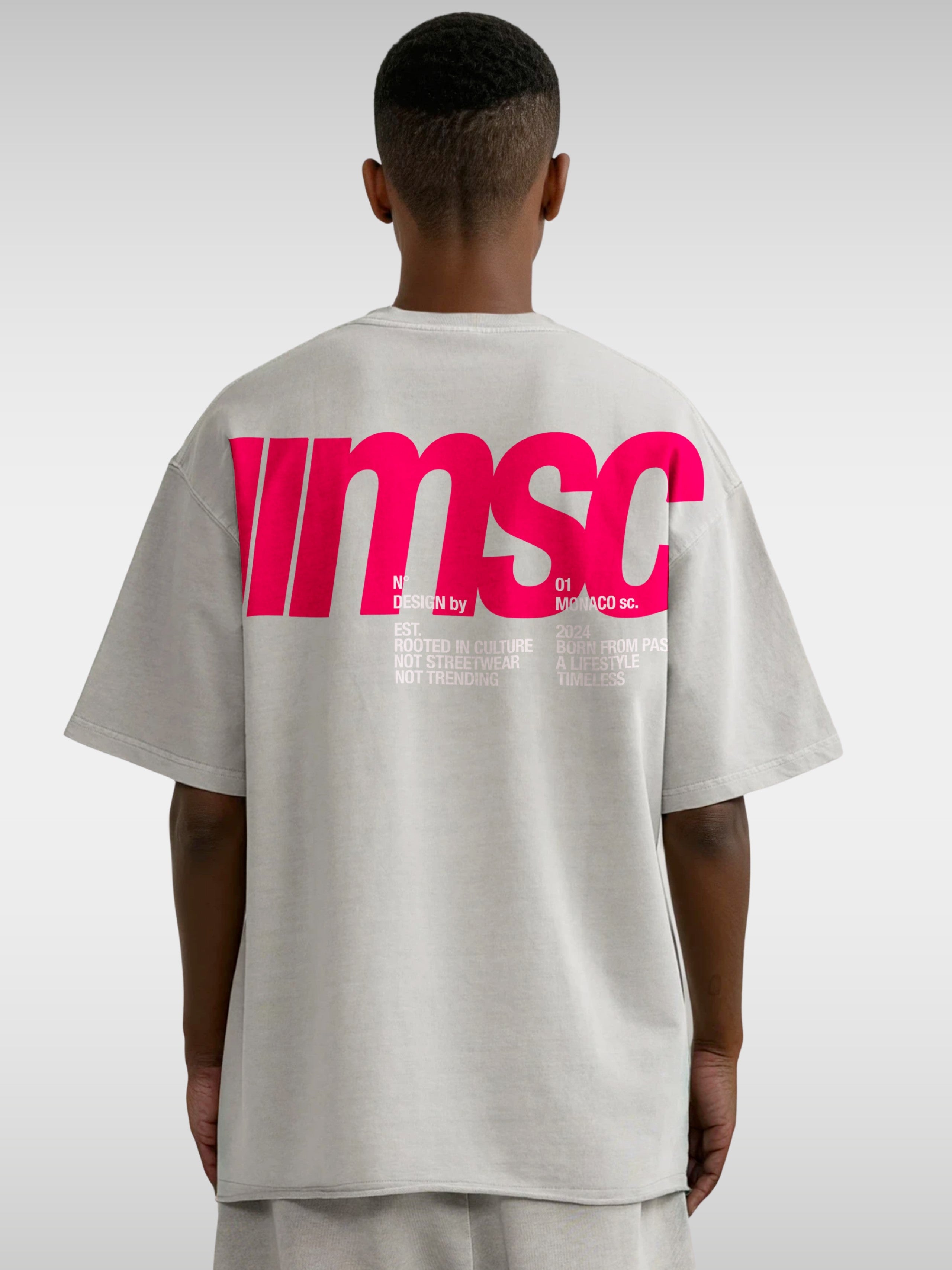 MSC LABEL TEE - LIGHT GRAY