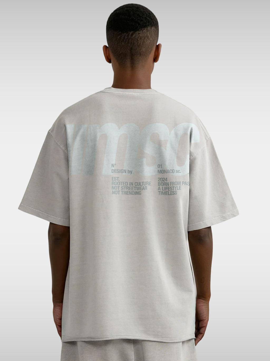 MSC LABEL TEE - LIGHT GRAY