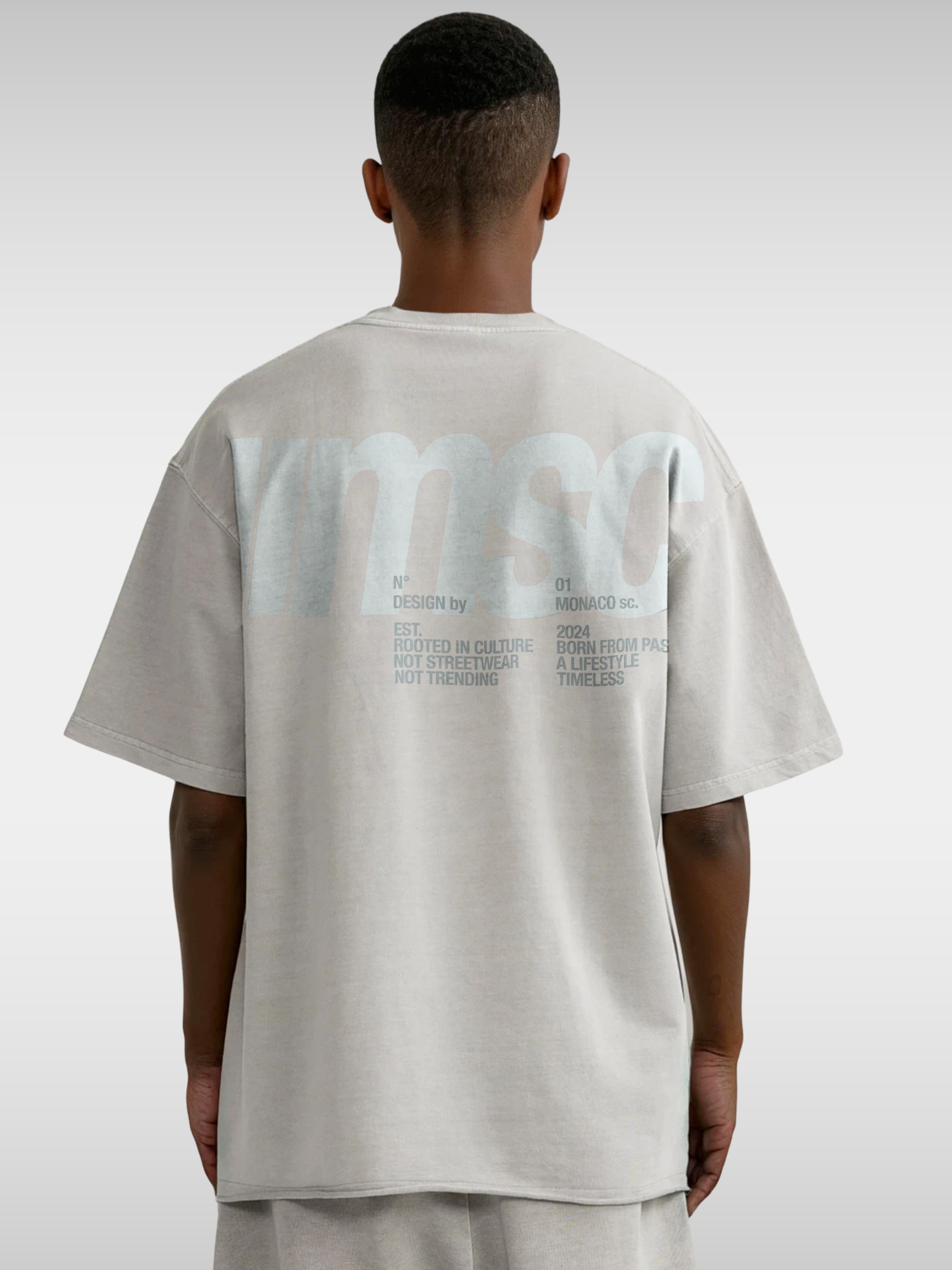 MSC LABEL TEE - LIGHT GRAY