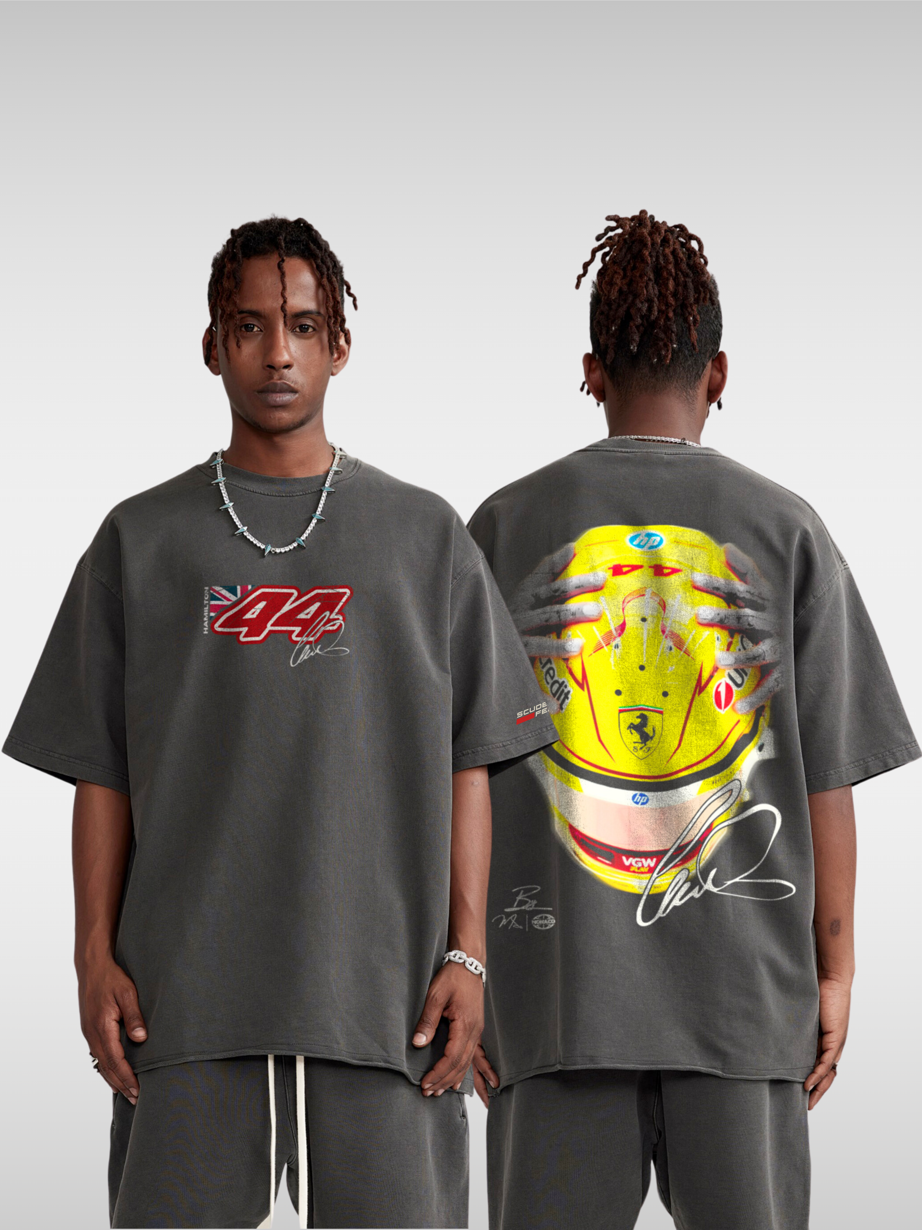 LEWIS HAMILTON FERRARI HELMET TEE