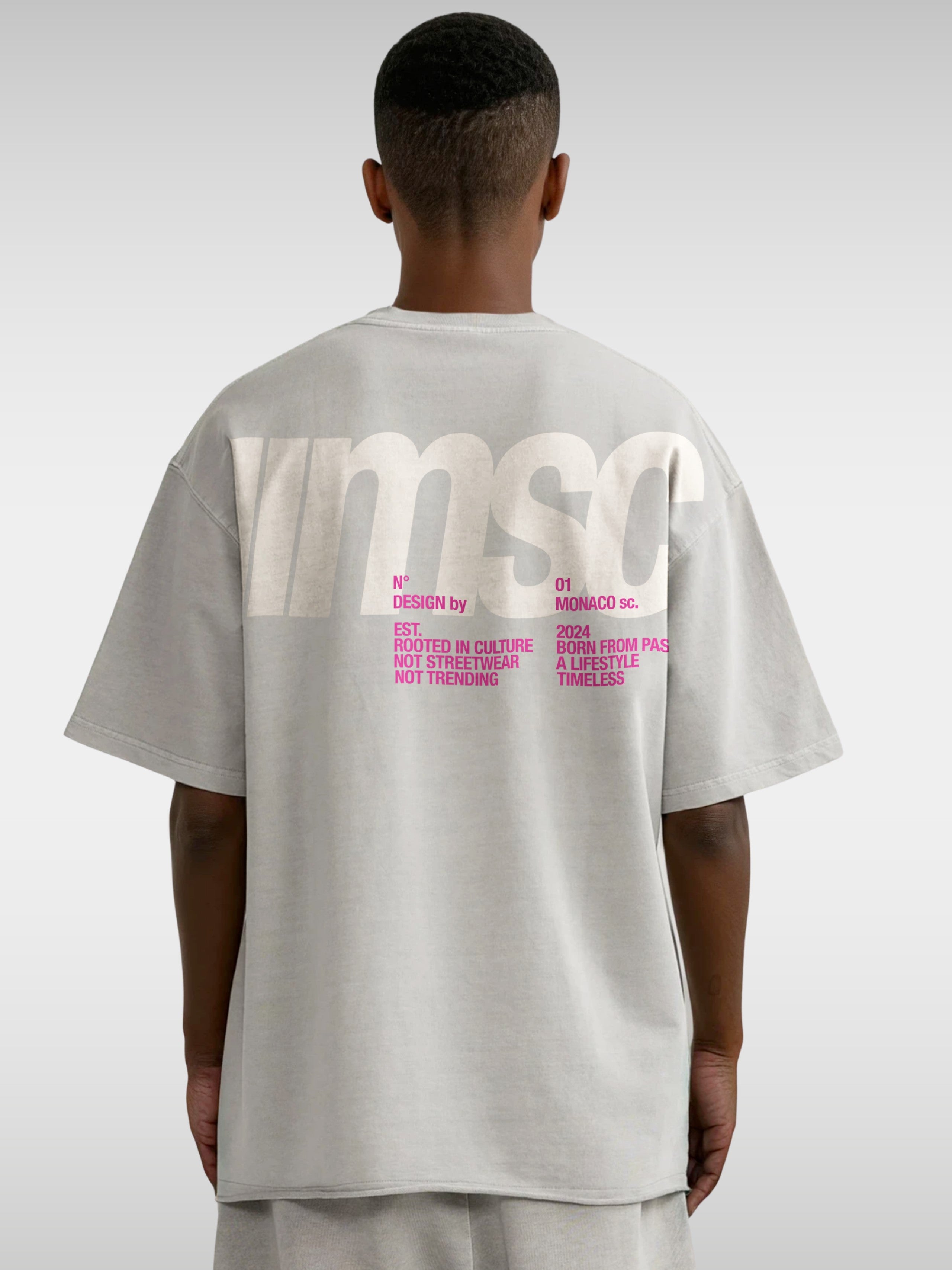 MSC LABEL TEE - LIGHT GRAY