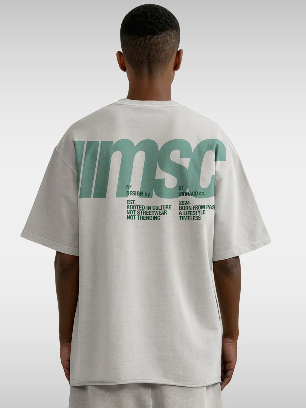 MSC LABEL TEE - LIGHT GRAY