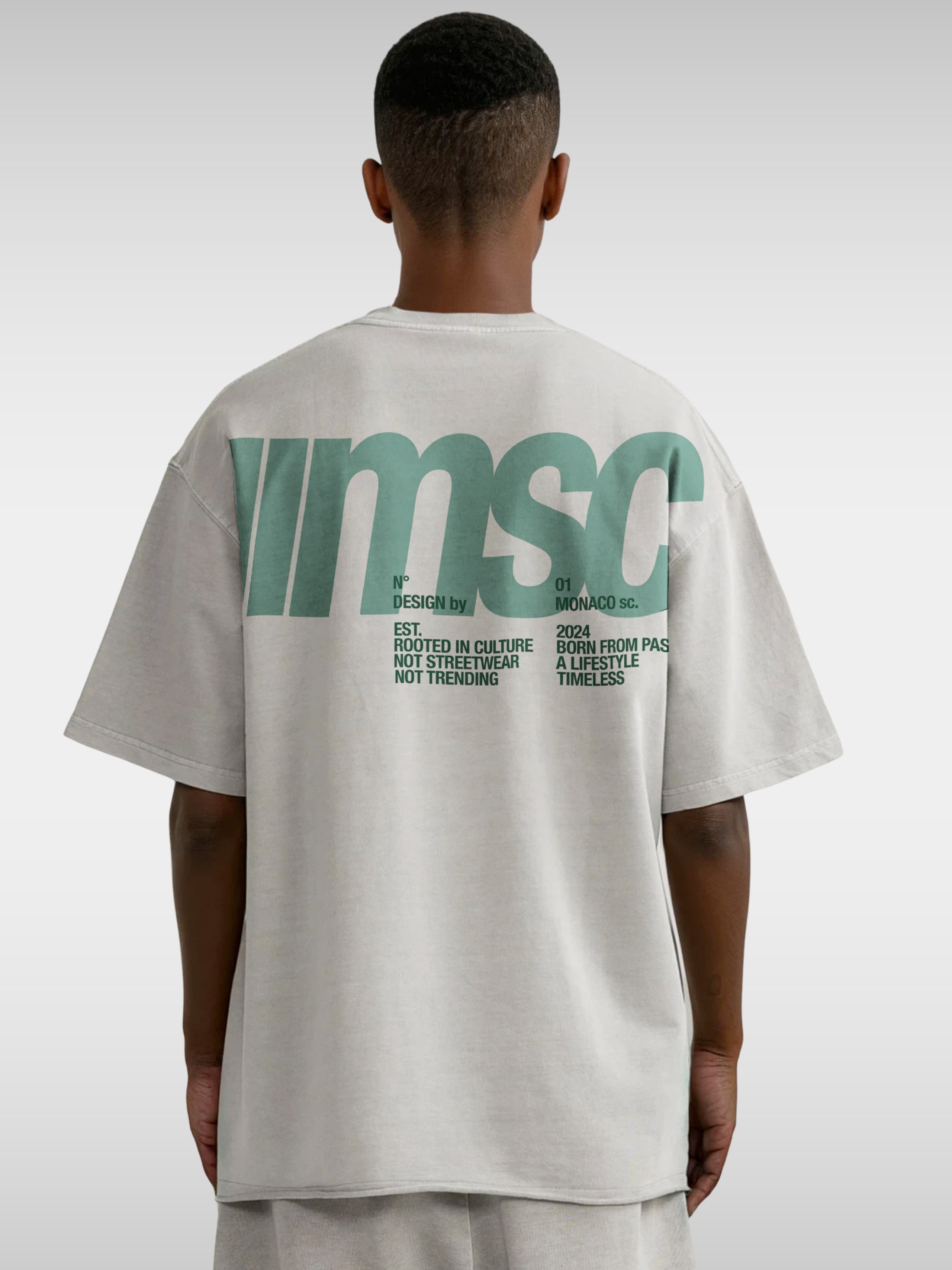 MSC LABEL TEE - LIGHT GRAY