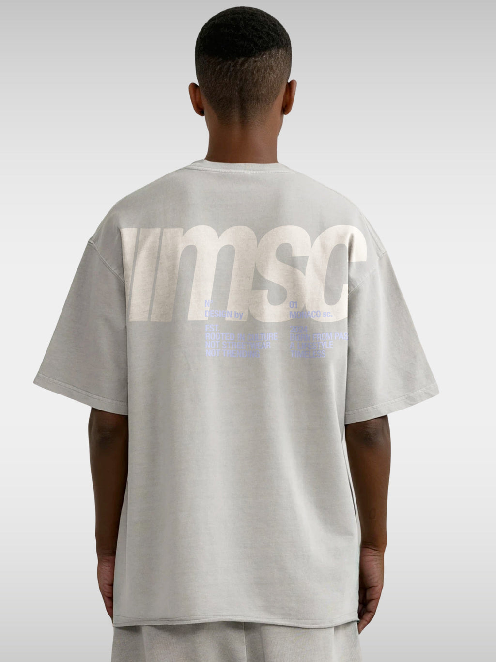 MSC LABEL TEE - LIGHT GRAY