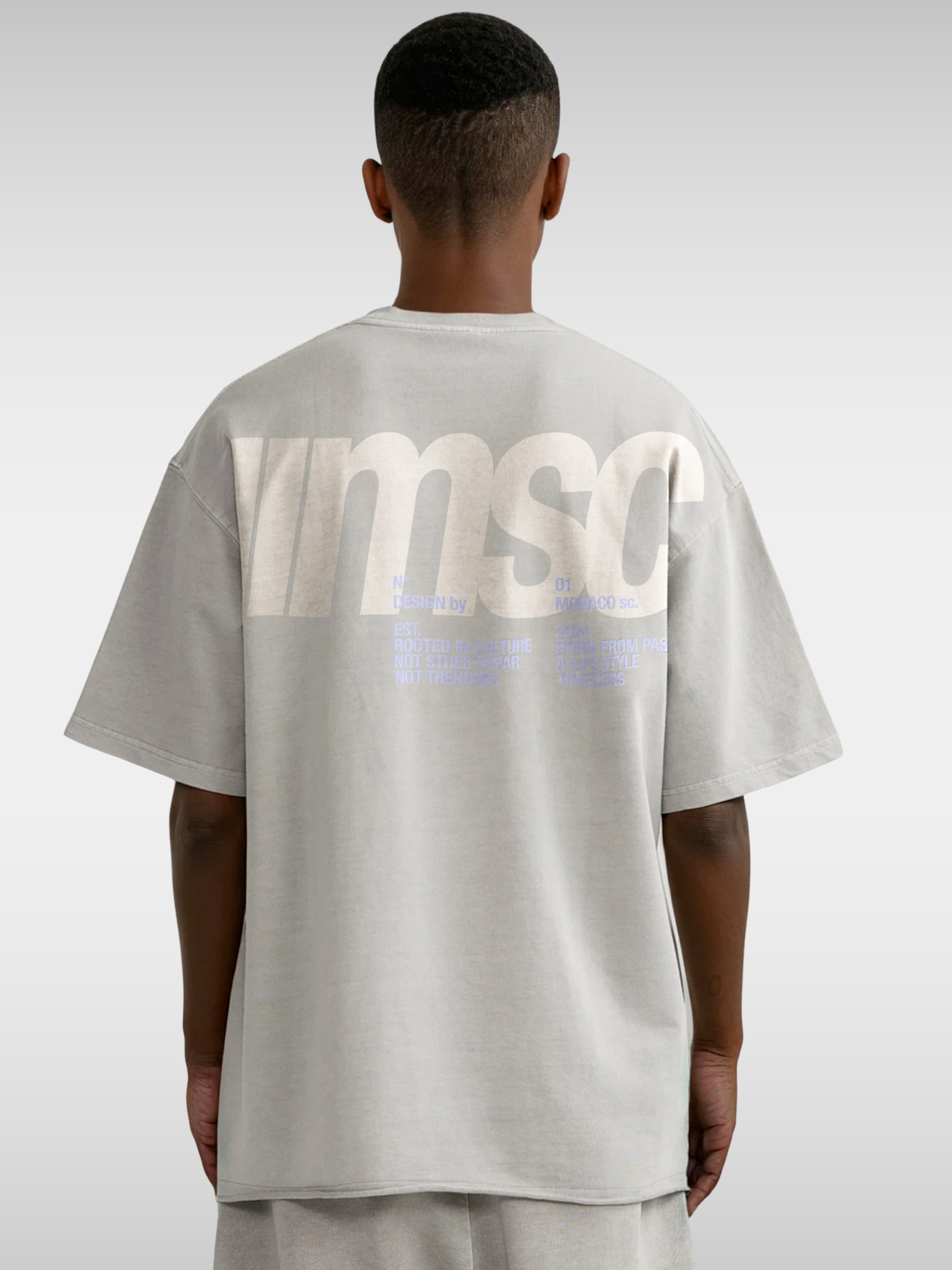 MSC LABEL TEE - LIGHT GRAY
