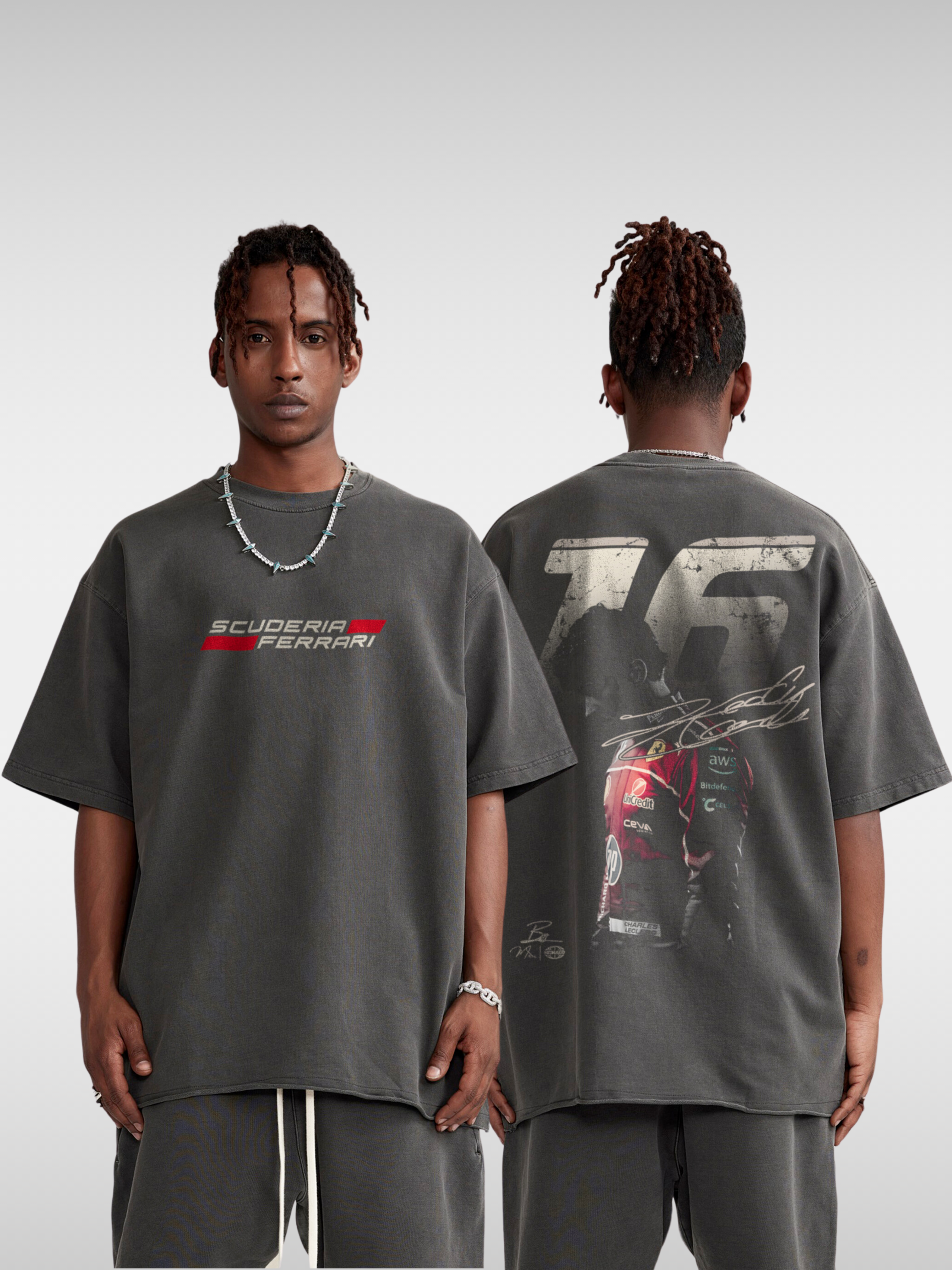 LECLERC FERRARI RACING TEE