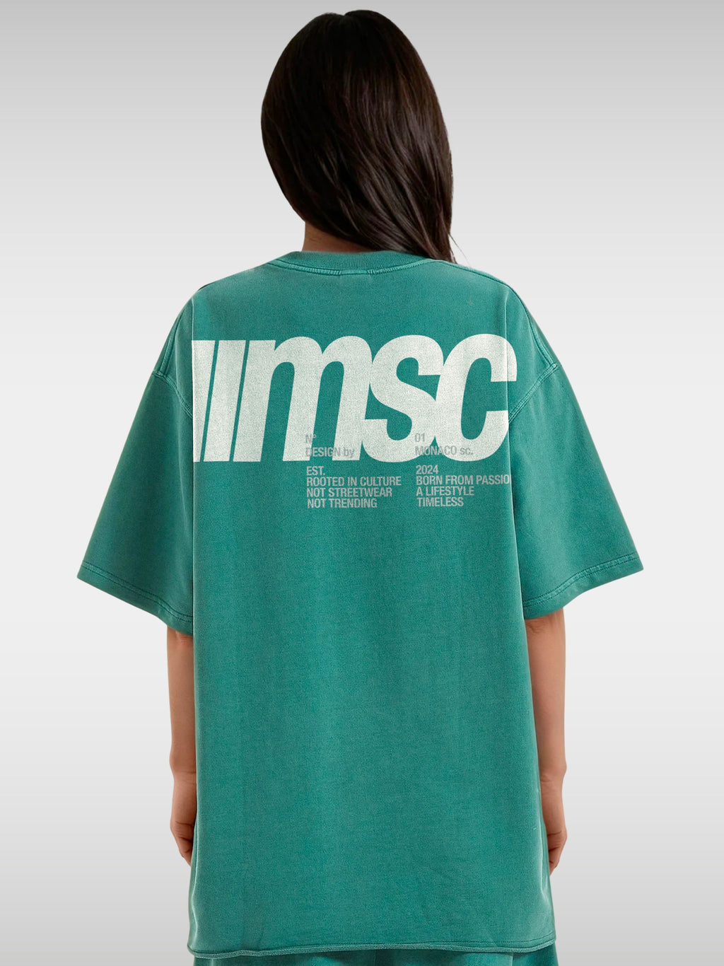MSC LABEL TEE - VINTAGE GREEN