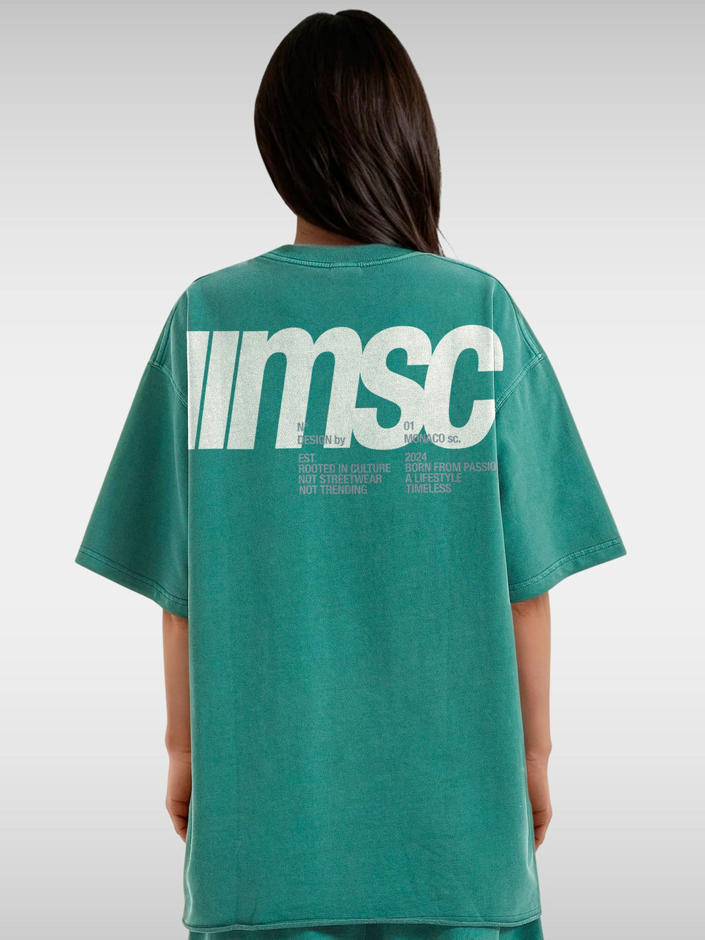 MSC LABEL TEE - VINTAGE GREEN