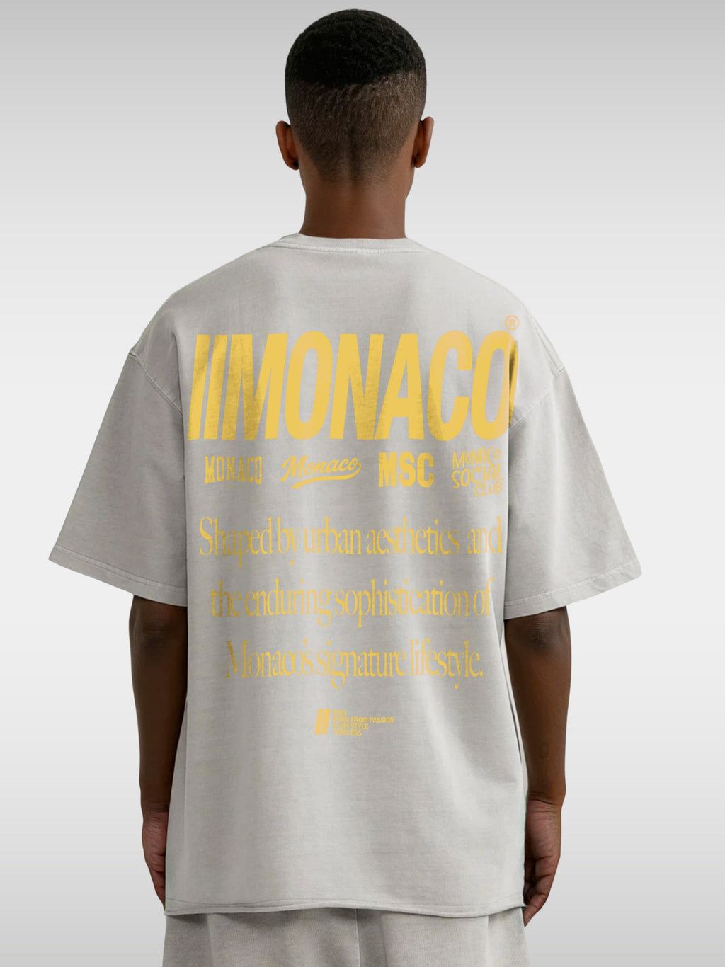 MONACO AESTHETIC TEE - LIGHT GRAY