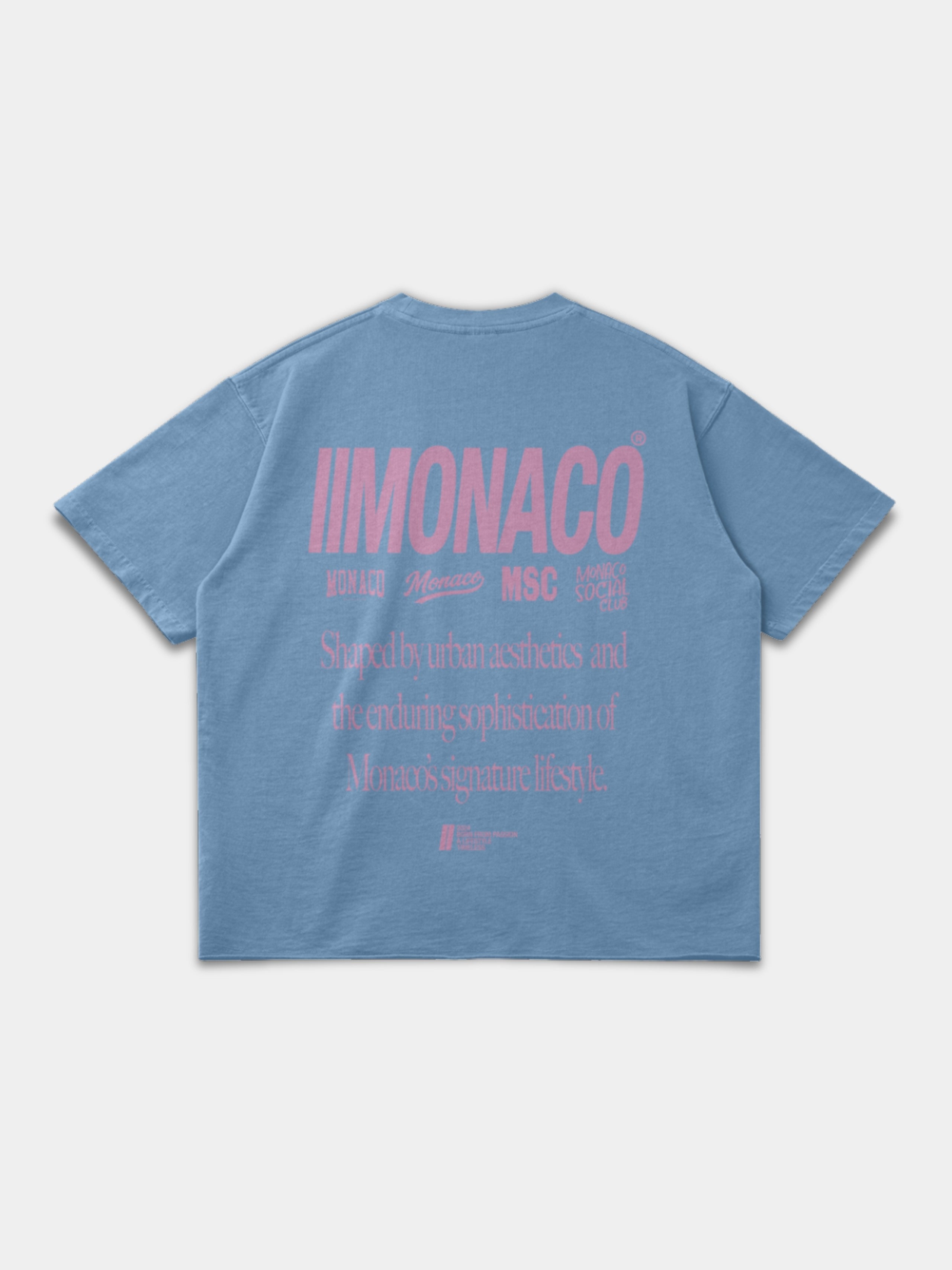 MONACO AESTHETIC TEE - SLATE BLUE