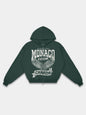 The Authentic Club Heavyweight Full-Zip Hoodie in Pine Green — Monaco Social Club streetwear
