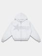 Monaco Dept. Heavyweight Full-Zip Hoodie in heather gray — Monaco Social Club streetwear
