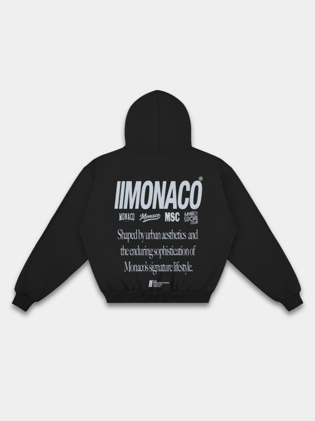 MONACO AESTHETIC HOODIE - BLACK
