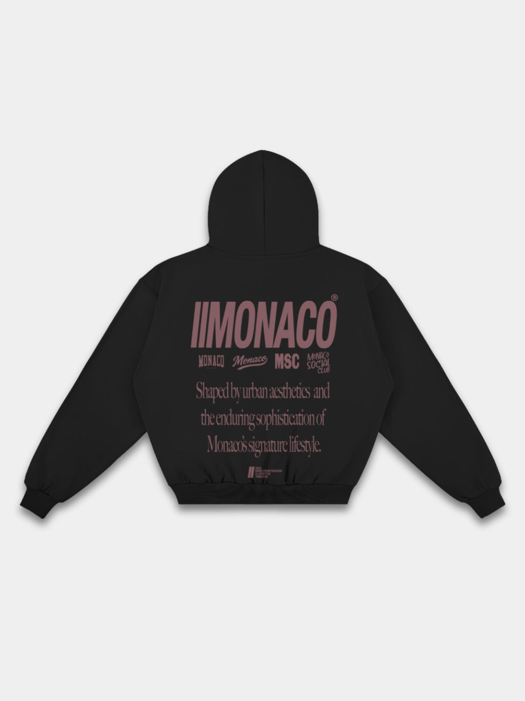 MONACO AESTHETIC HOODIE - BLACK