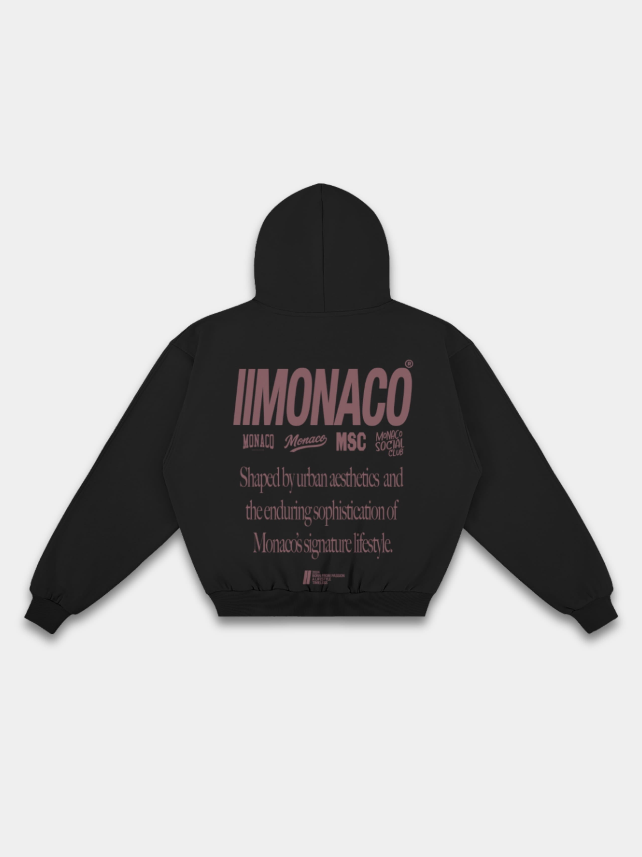 MONACO AESTHETIC HOODIE - BLACK