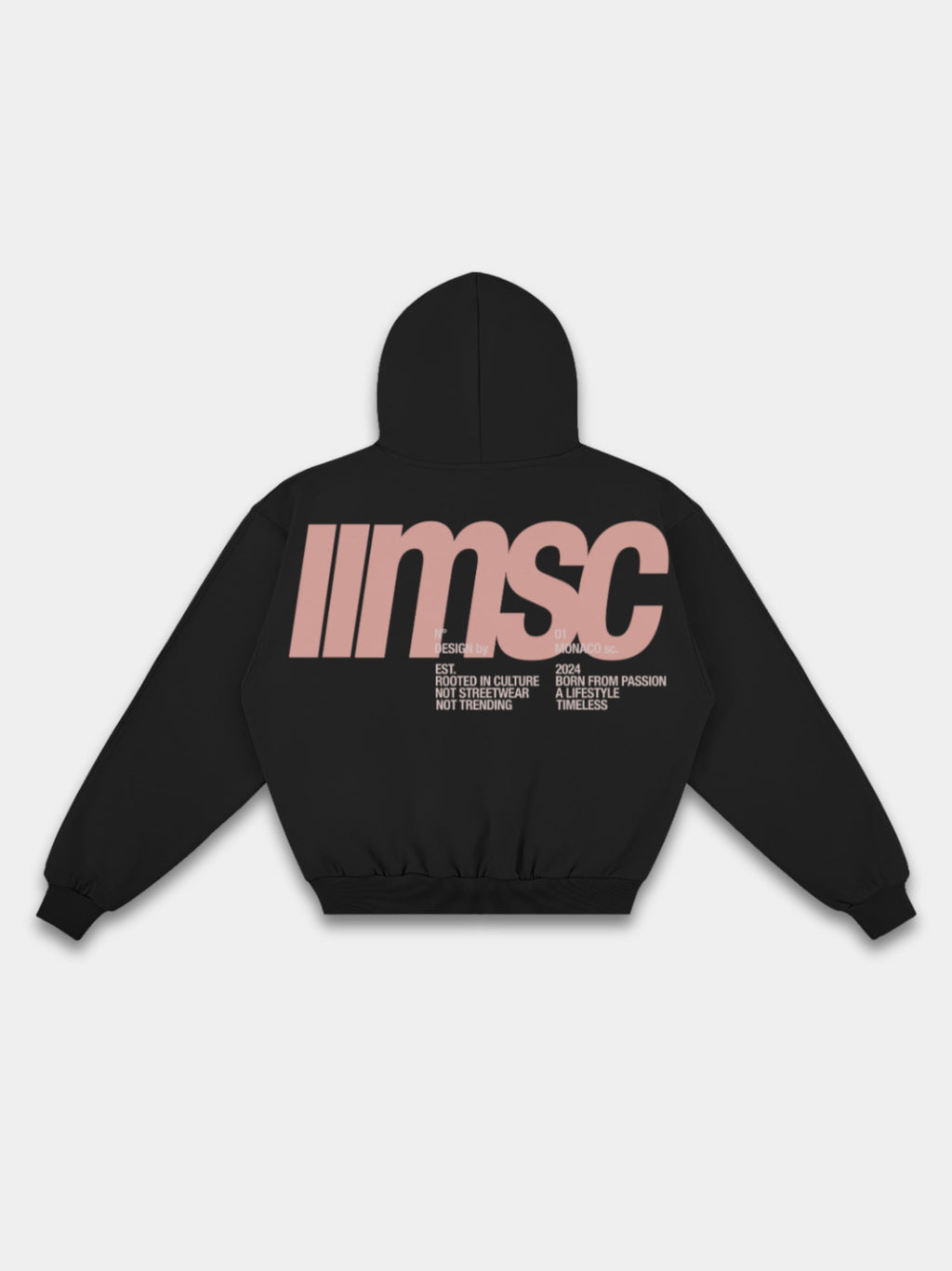 MONACO MSC HOODIE - BLACK