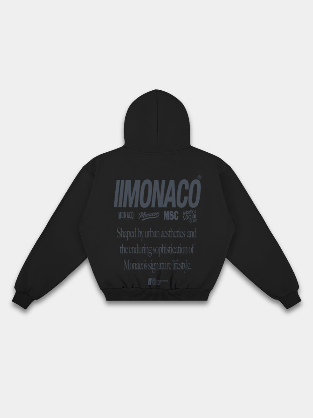 MONACO AESTHETIC HOODIE - BLACK