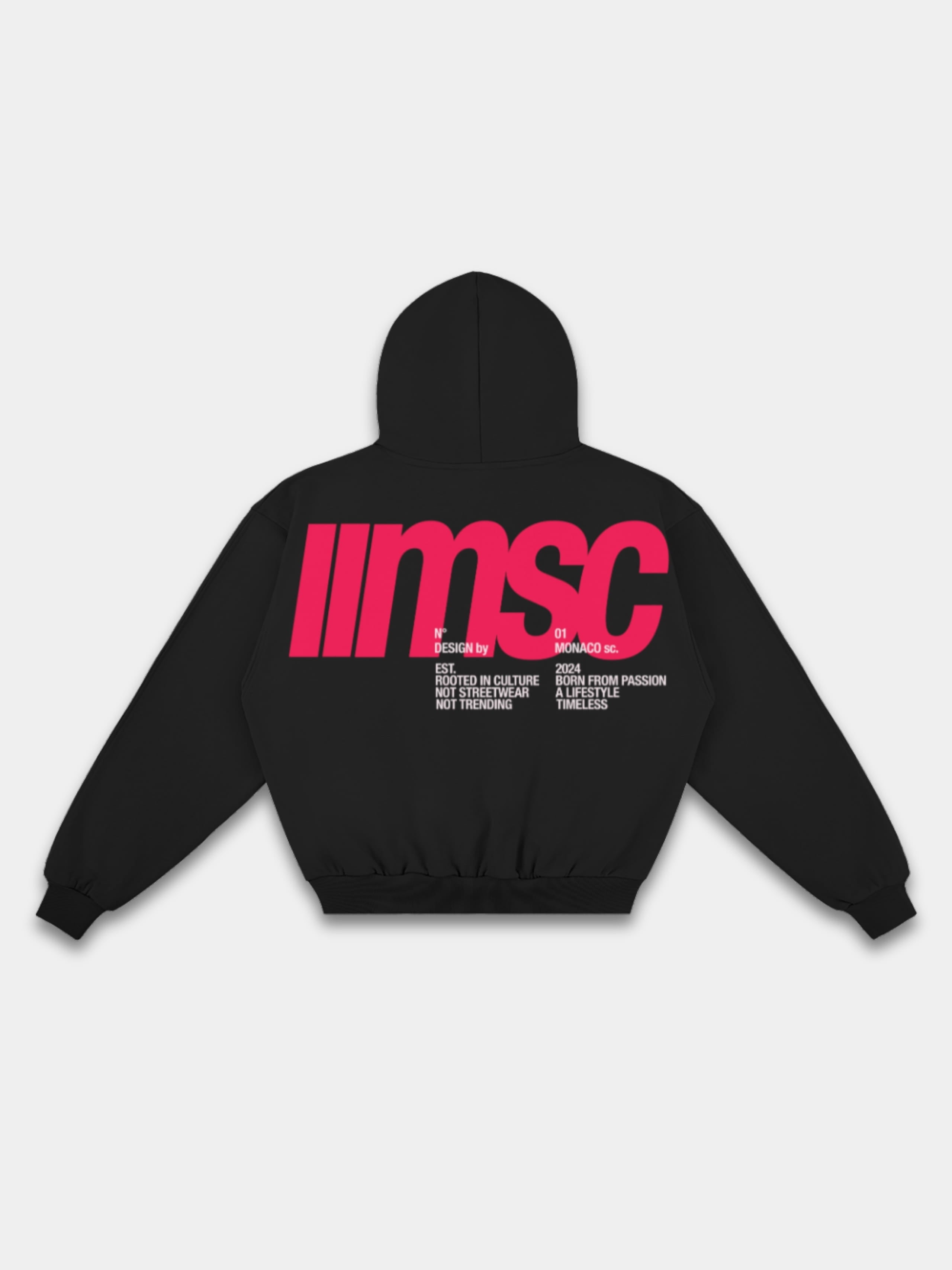 MONACO MSC HOODIE - BLACK