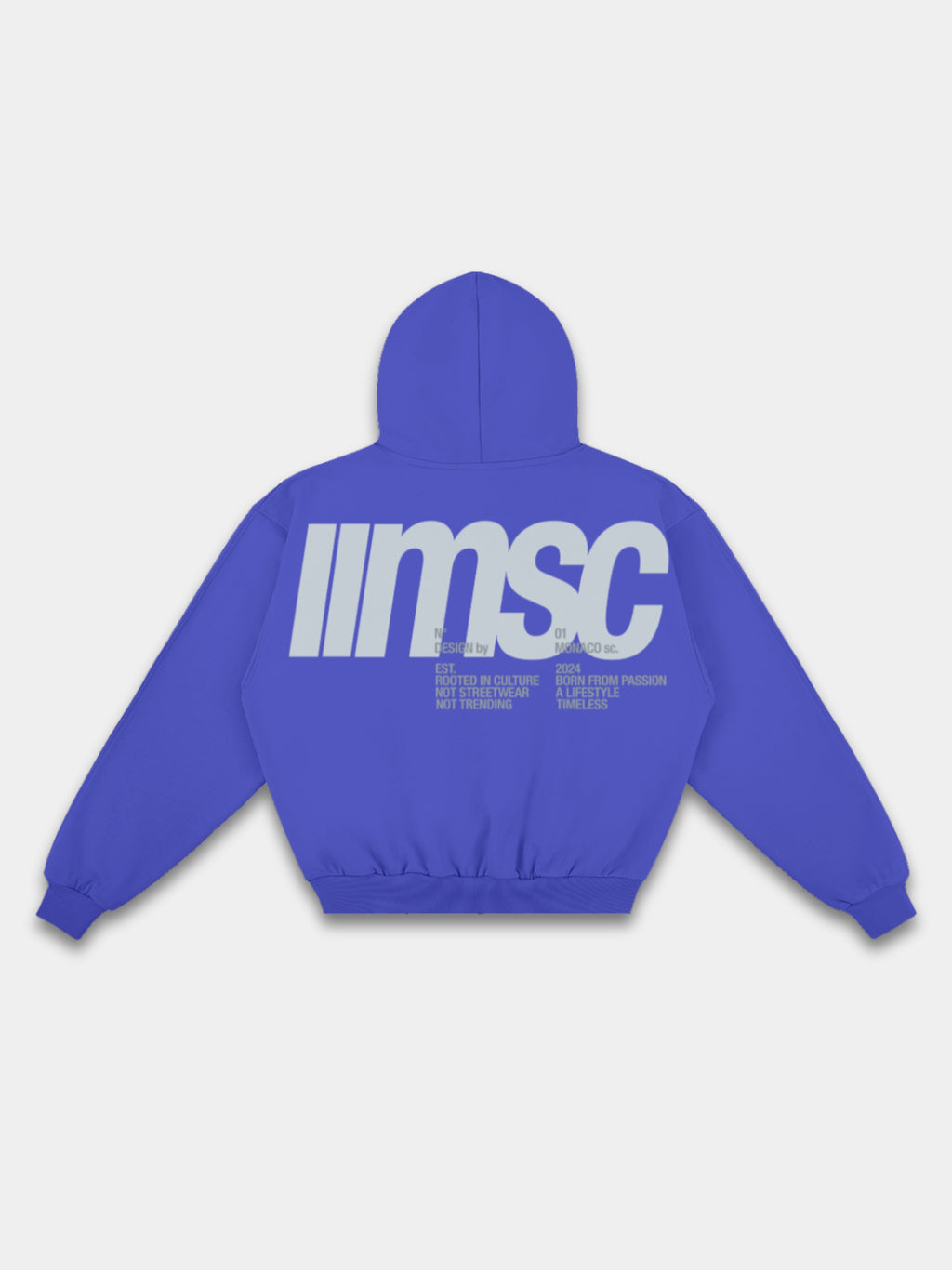 MONACO MSC HOODIE - MIST/CHARCOAL