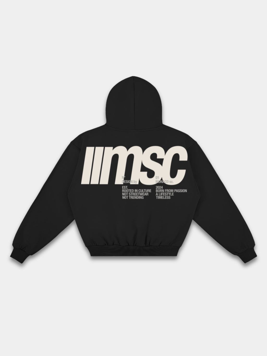 MONACO MSC HOODIE - BLACK