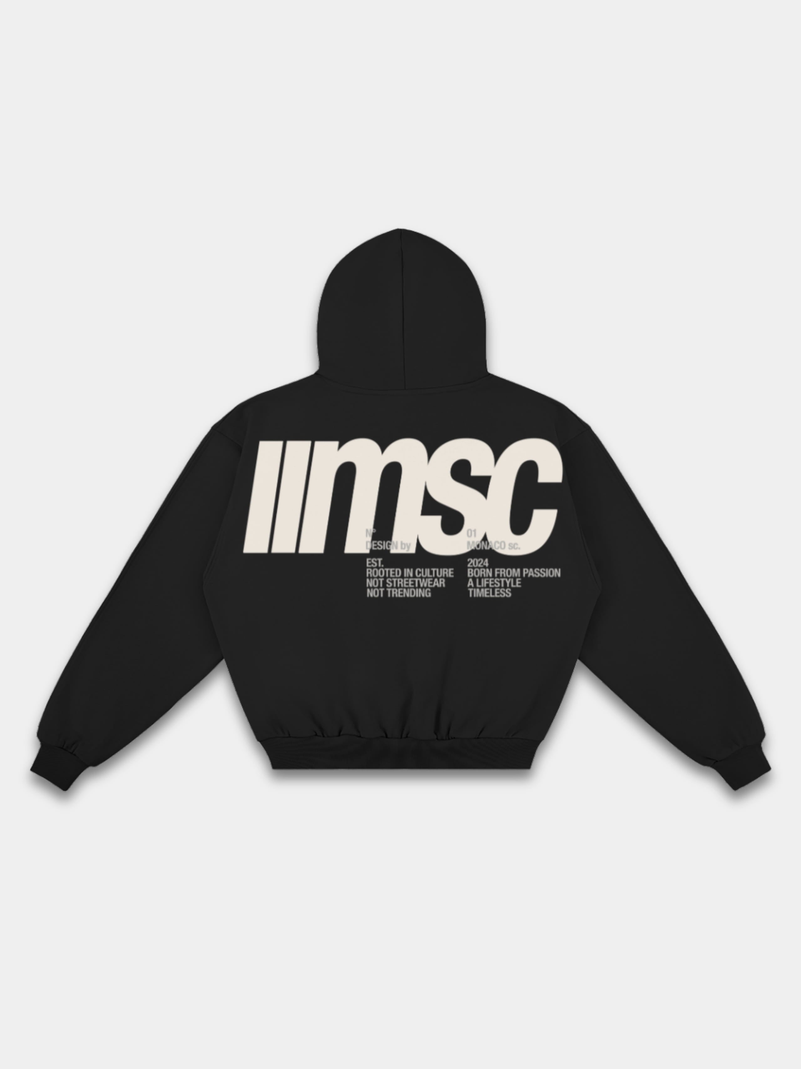 MONACO MSC HOODIE - BLACK