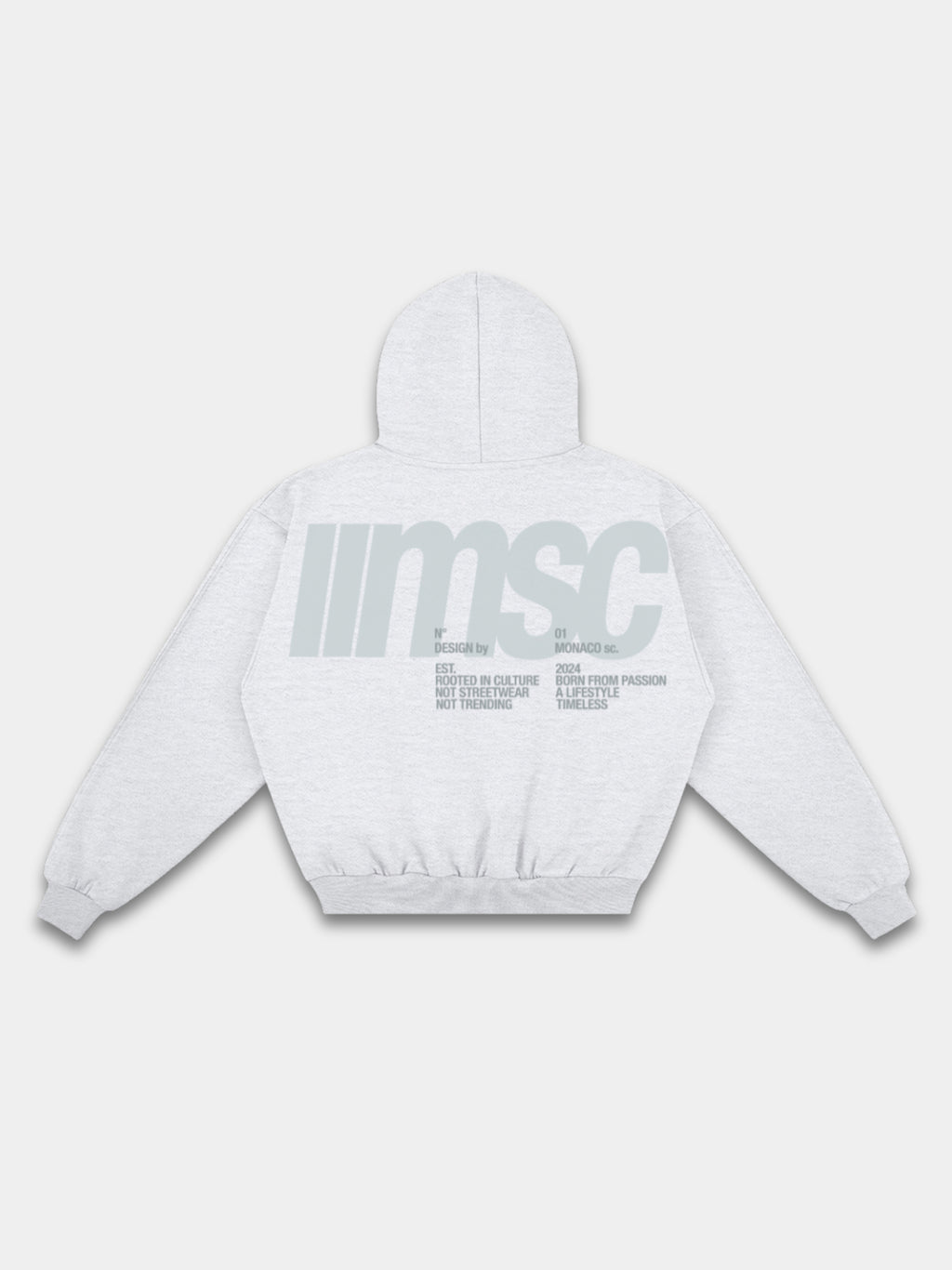 MONACO MSC HOODIE - MIST/CHARCOAL