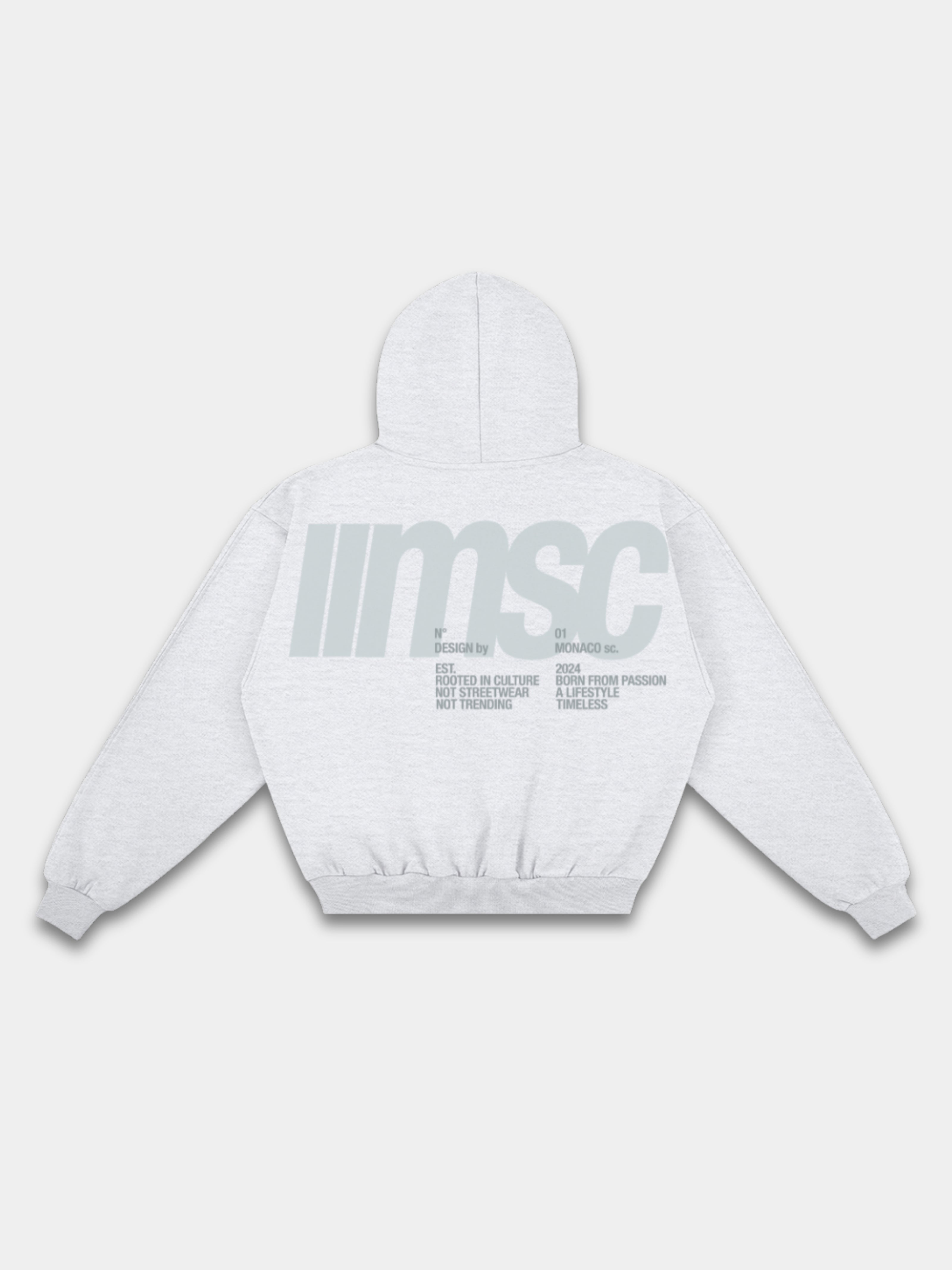 MONACO MSC HOODIE - MIST/CHARCOAL