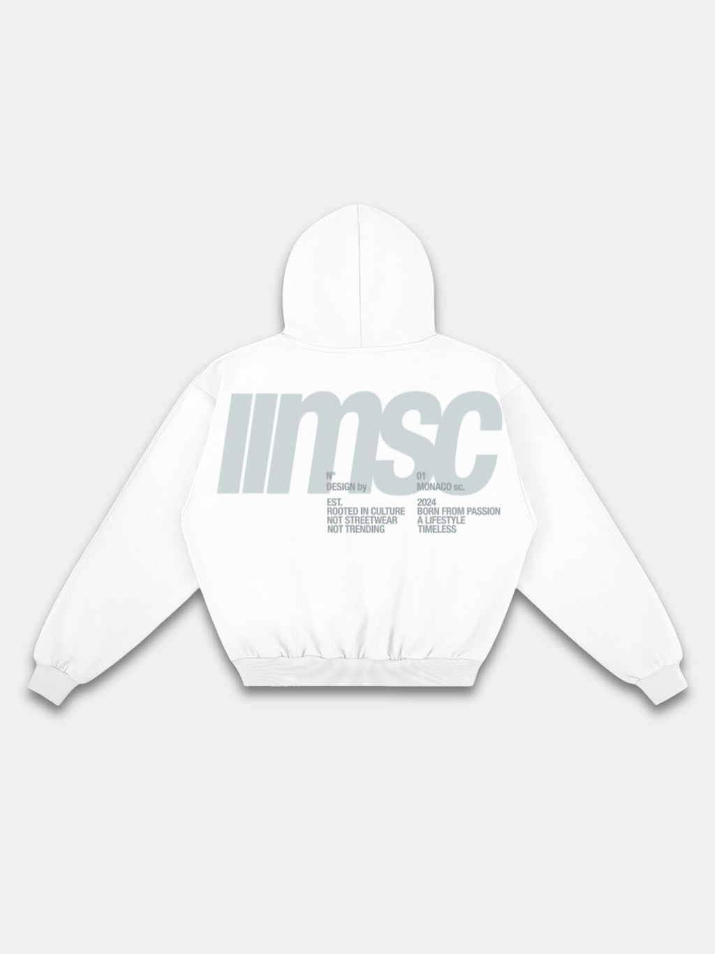 MONACO MSC HOODIE - MIST/CHARCOAL