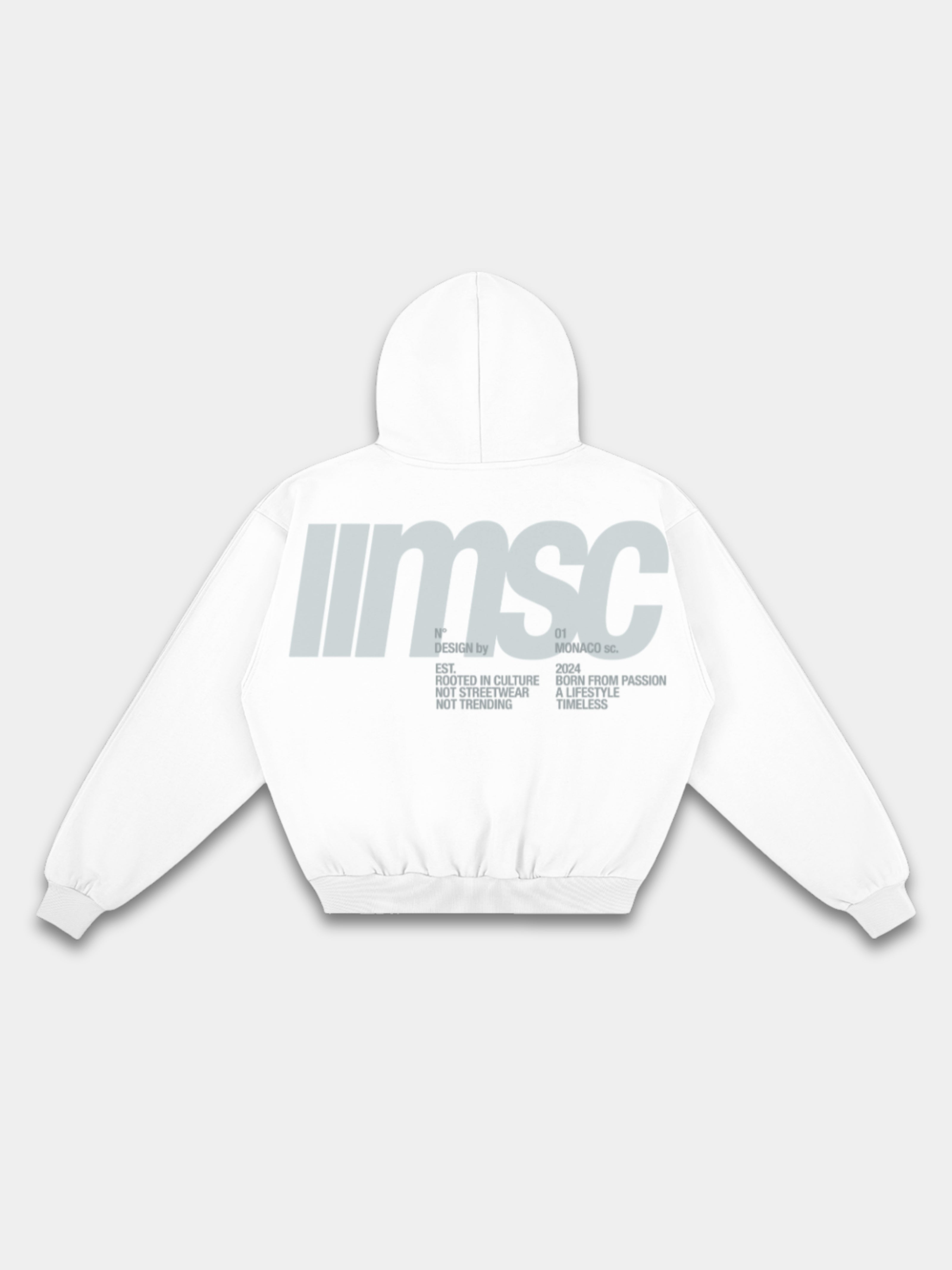 MONACO MSC HOODIE - MIST/CHARCOAL